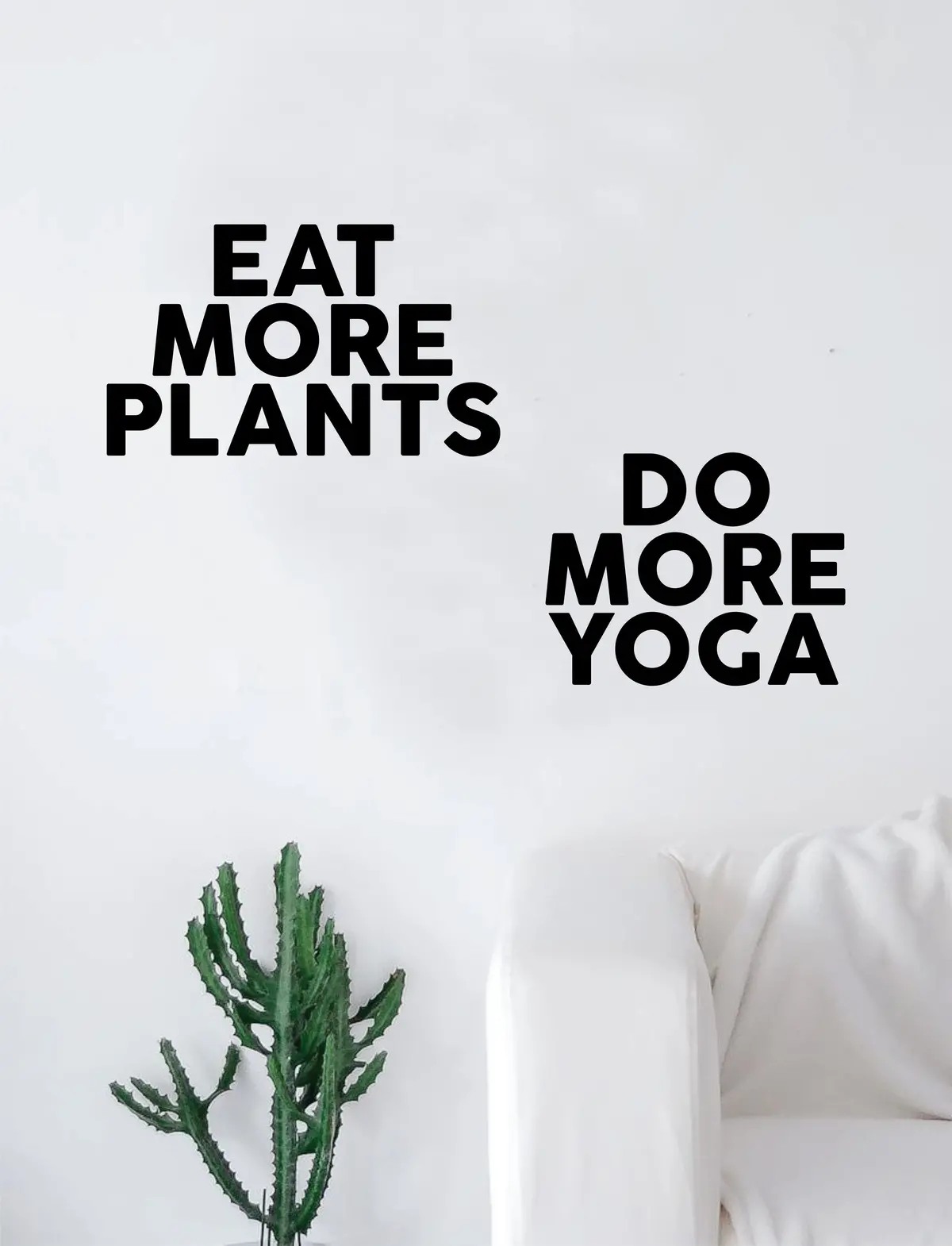 Eat More Plants Do More Yoga Quote Wall Decal Sticker Room Art Vinyl Inspirational Decor Vegan Namaste 1