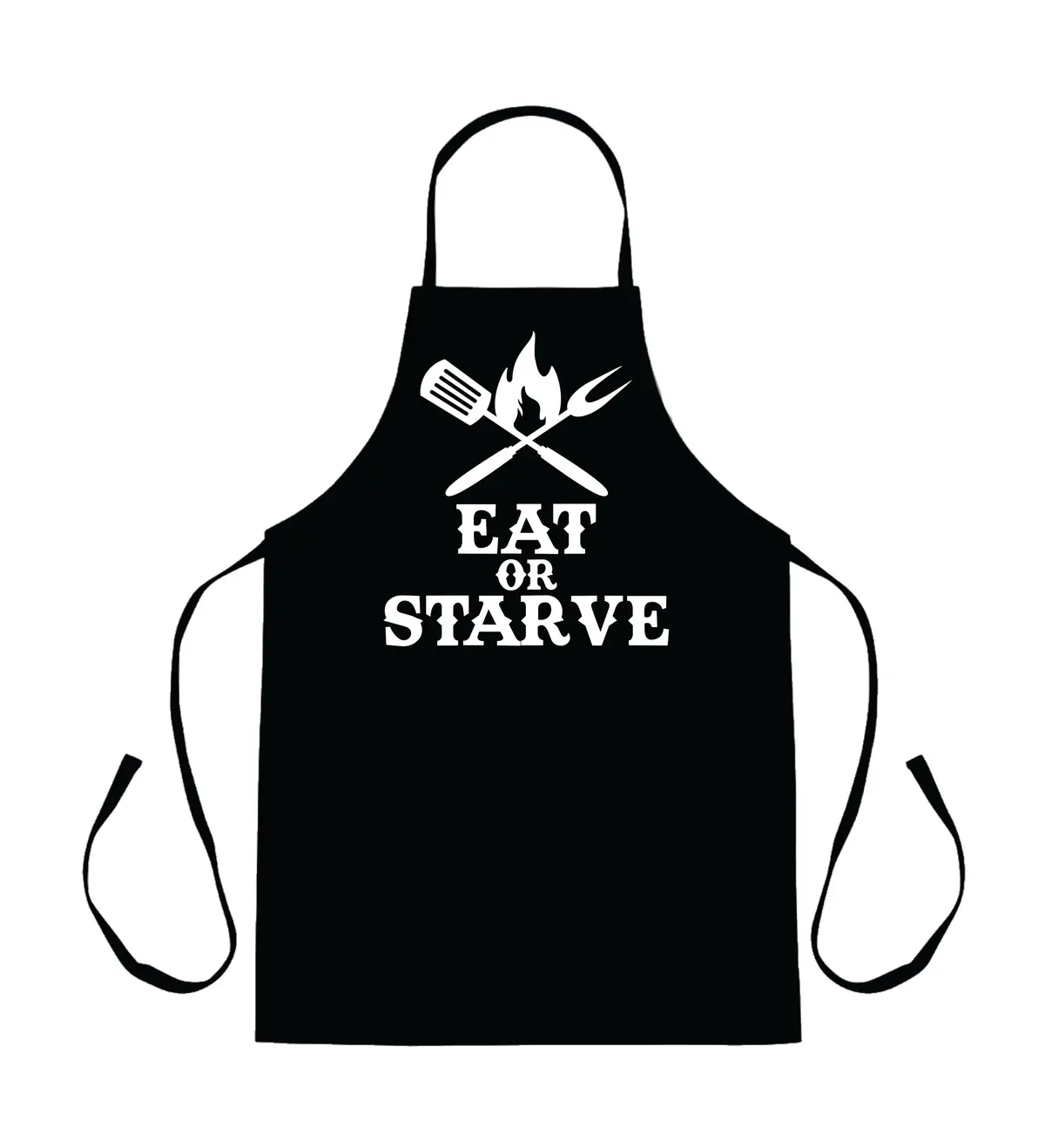 Eat Or Starve Apron Kitchen Bbq Barbeque Cook Grill Chef Bake Food Funny Gift Men Girls Mom Dad 1