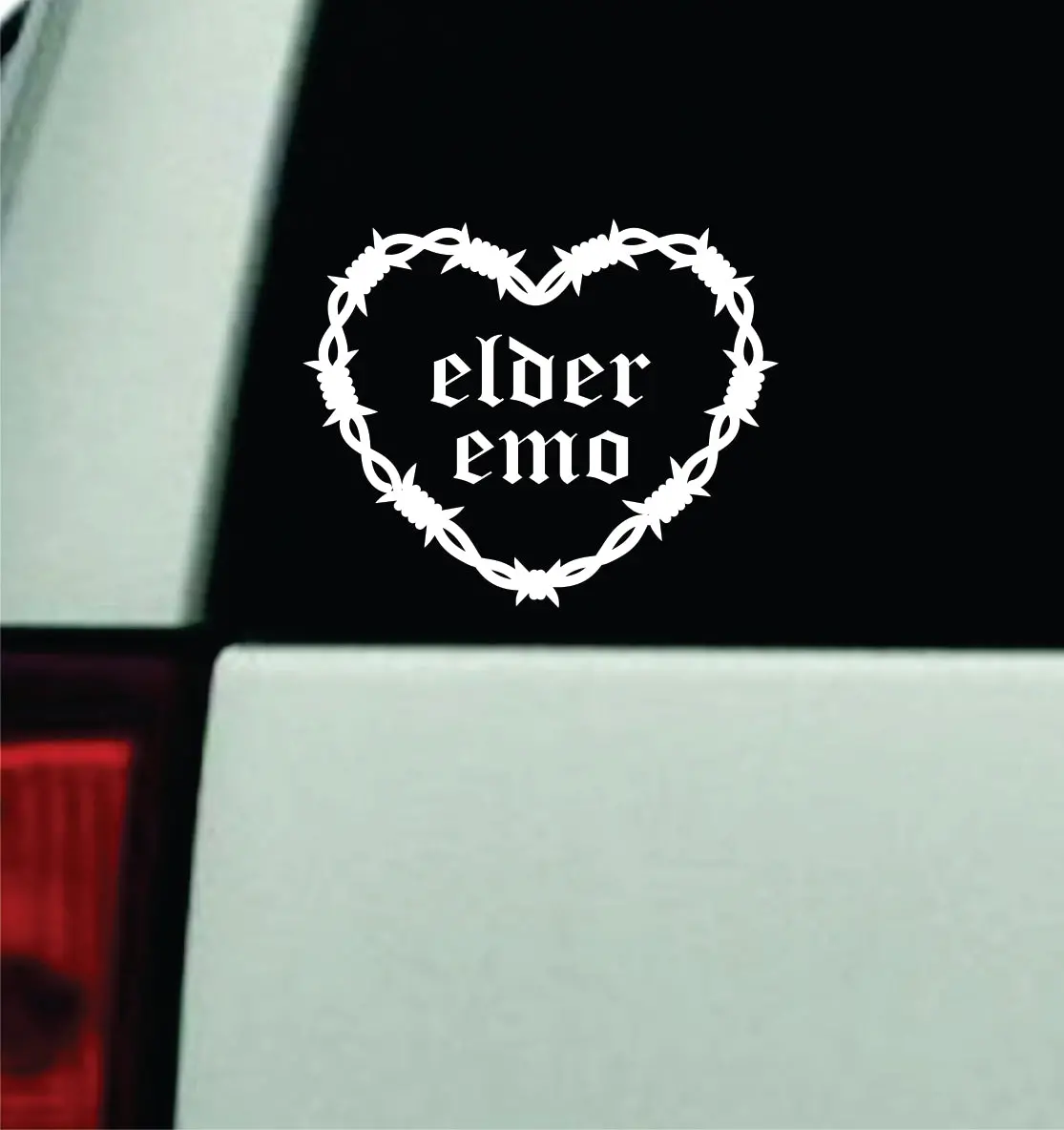 Elder Emo Barb Wire Heart Car Decal Truck Mirror Window Windshield Bumper Sticker Men Girls Blegh 1