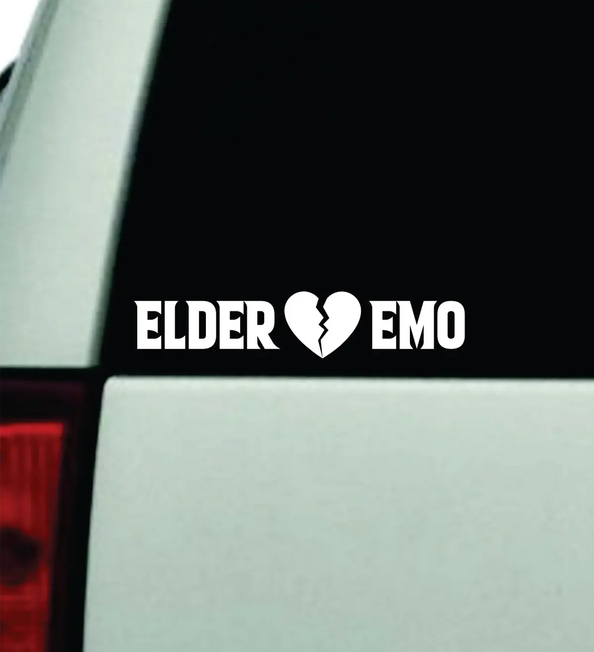 Elder Emo V2 Car Decal Truck Window Windshield Mirror Rearview Jdm Bumper Sticker Vinyl Quote Girls Funny Women Trendy Meme Men Music Bands 1