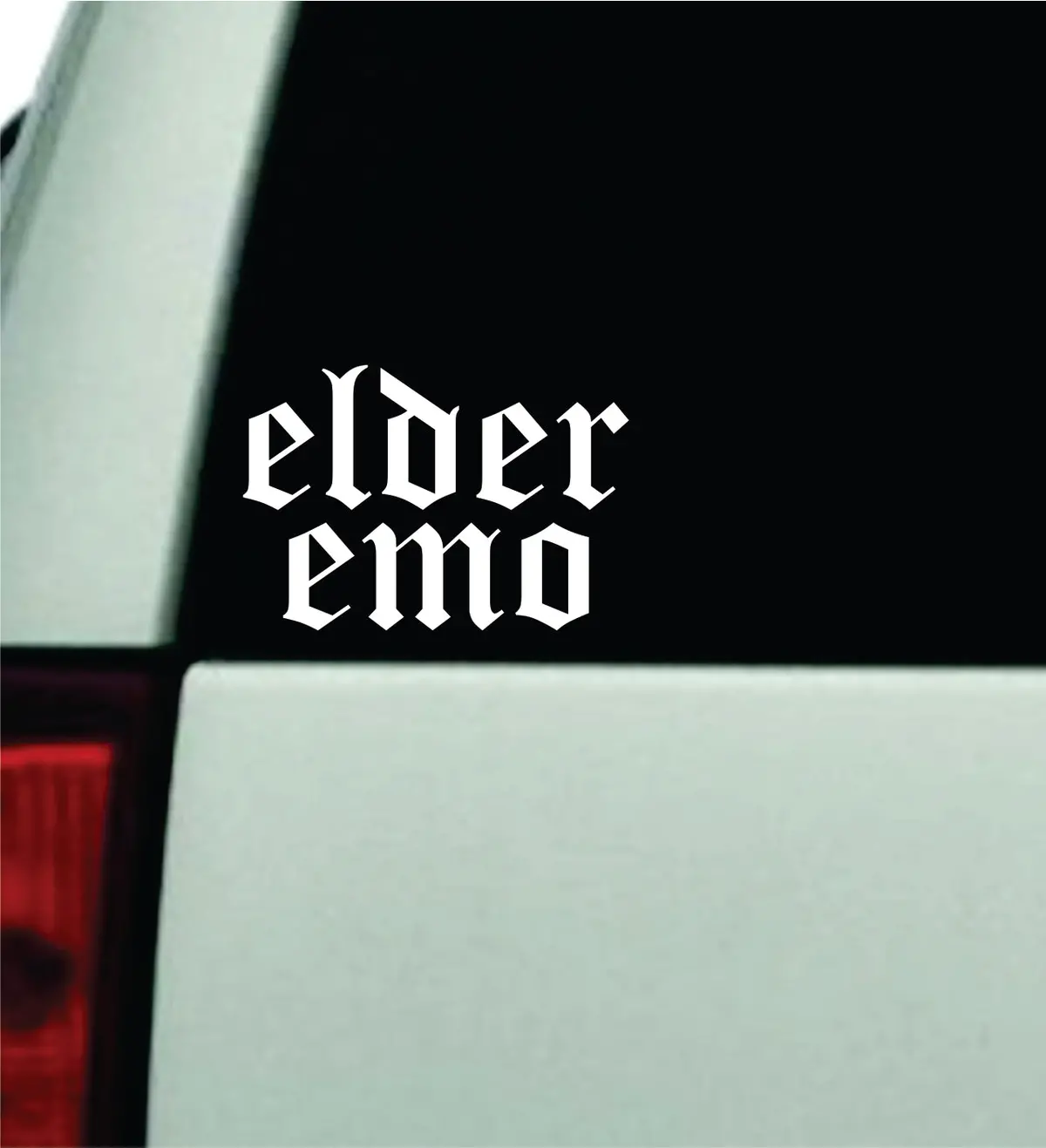 Elder Emo Car Decal Truck Window Windshield Mirror Rearview Jdm Bumper Sticker Vinyl Quote Girls Funny Women Trendy Meme Men Music Bands 1