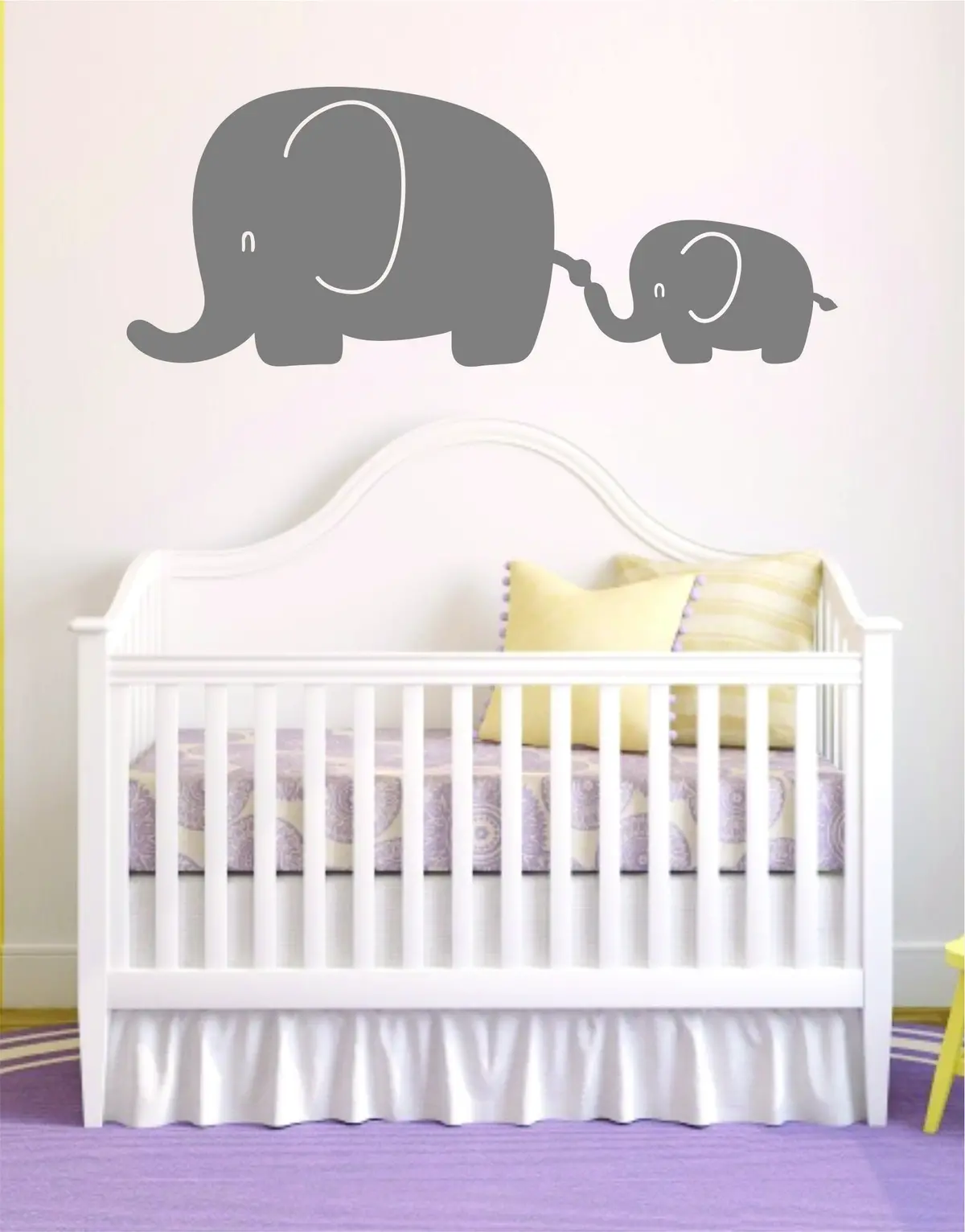 2 Elephants Wall Decal Sticker Room Art Vinyl Beautiful Animal Baby Nursery Safari Teen Kids 1