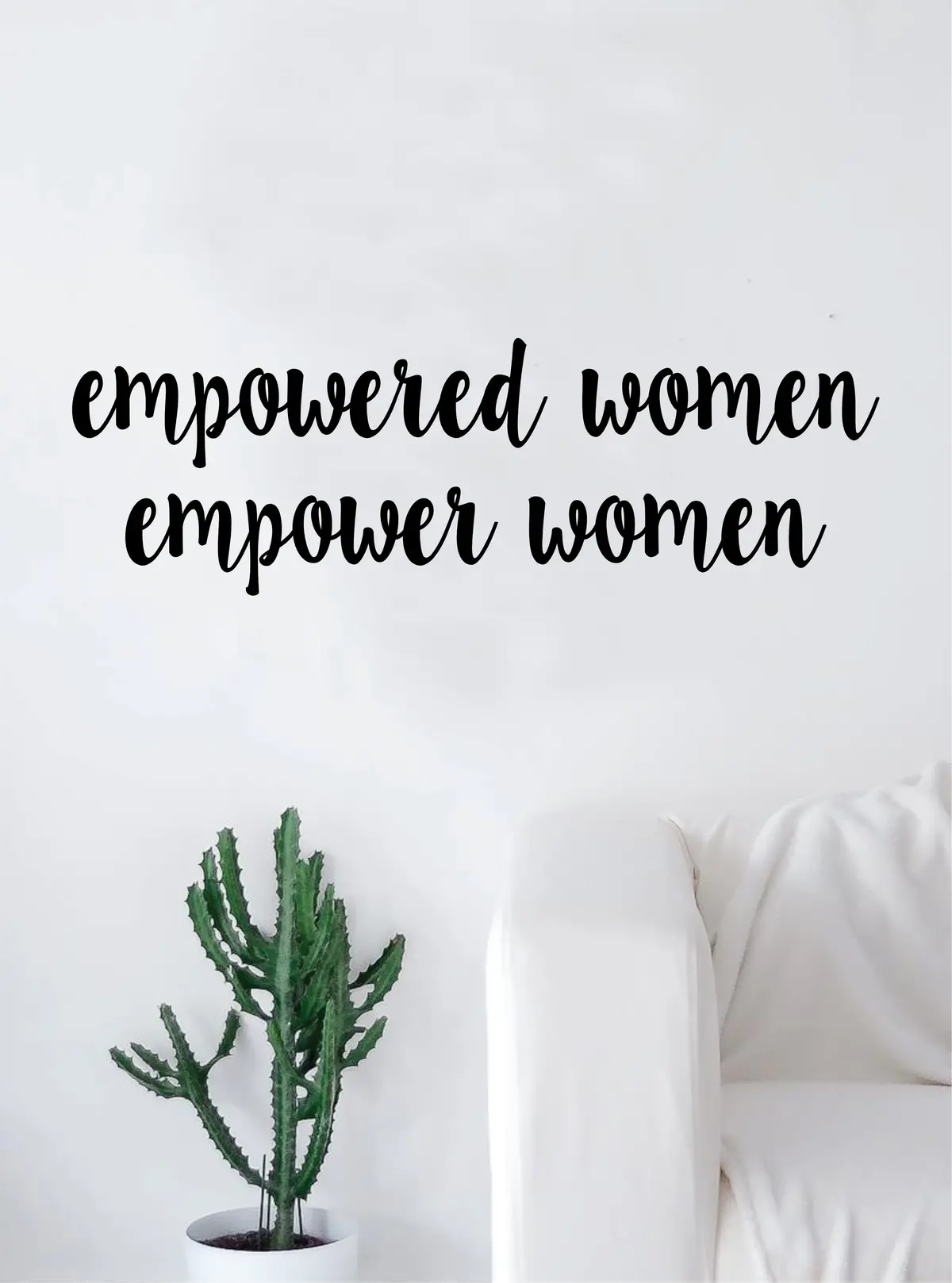 Empowered Women Wall Decal Sticker Bedroom Room Art Vinyl Home Decor Girls Woman Feminist Feminism Beautiful Strong Inspirational 1