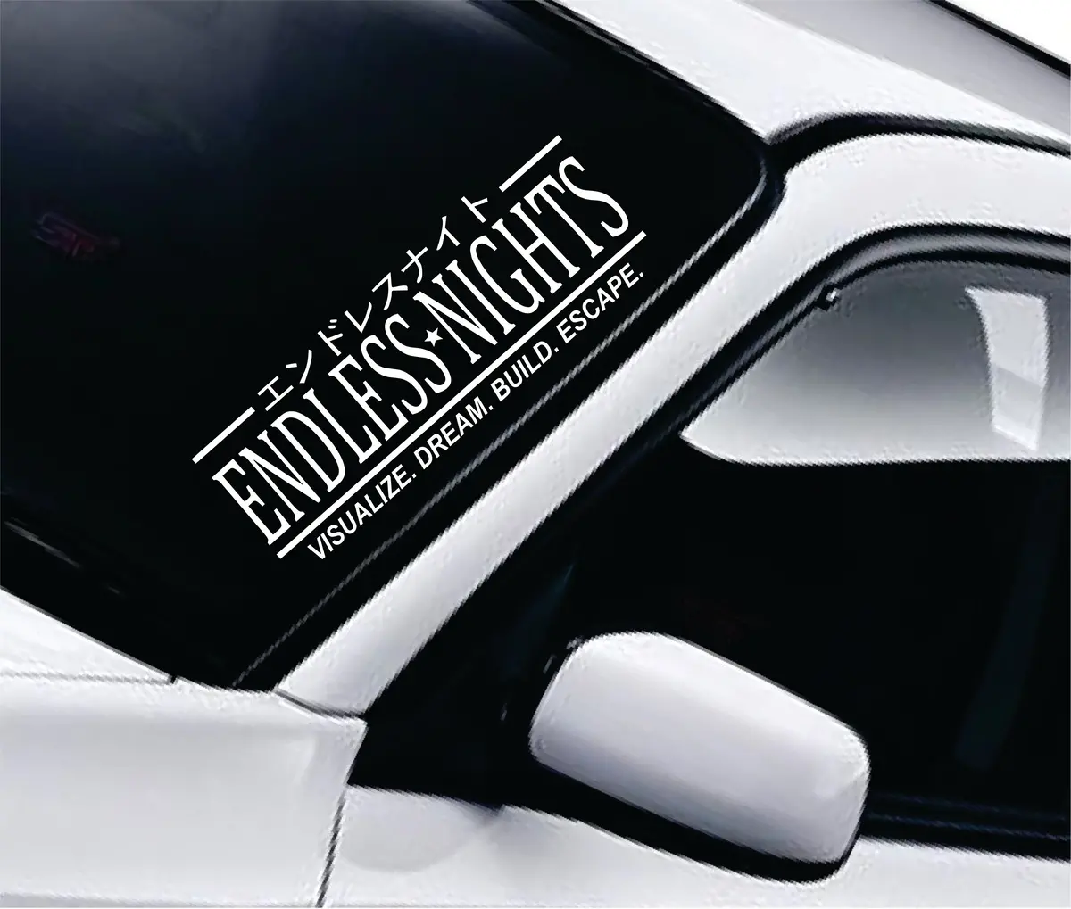 Endless Nights Wall Decal Car Truck Window Windshield Jdm Sticker Vinyl Lettering Quote Drift Boy Girl Funny Sadboyz Racing Men Broken Heart Club Japanese 1