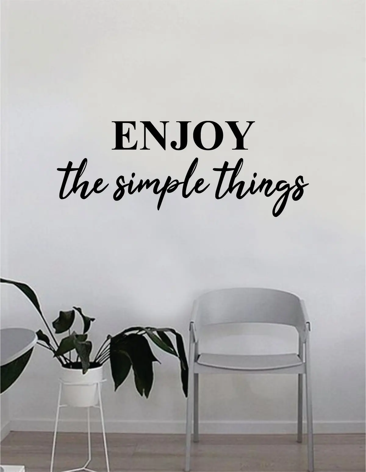 Enjoy The Simple Things Quote Decal Sticker Wall Vinyl Art Home Decor Inspirational Beautiful Motivational Teen Bedroom Living Room Family Travel 1