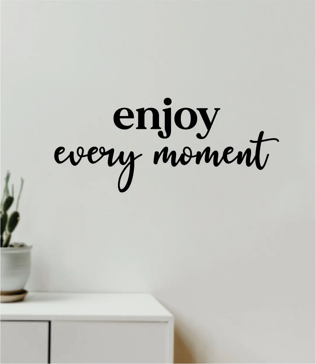 Enjoy Every Moment Wall Decal Home Decor Vinyl Art Sticker Bedroom Quote Nursery Baby Teen Boy Girl School Inspirational Memories Adventure Travel Family Love 1