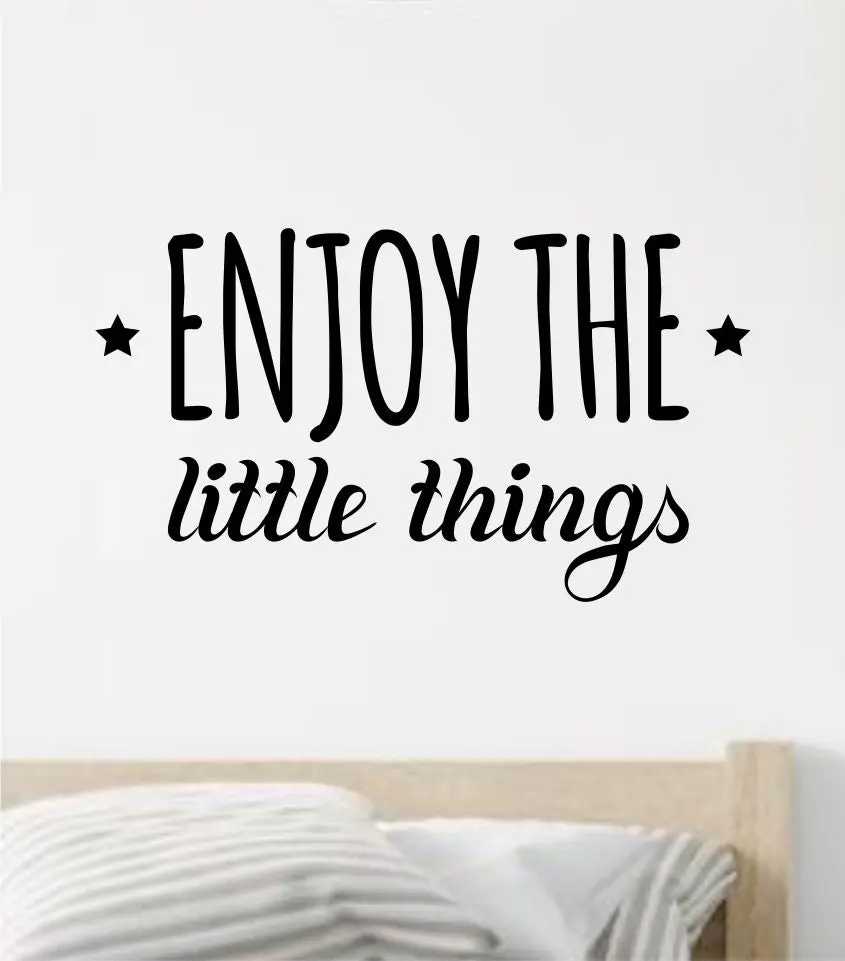 Enjoy The Little Things V6 Wall Decal Sticker Vinyl Art Wall Bedroom Home Decor Inspirational Motivational Boys Girls Teen School Baby Nursery 1