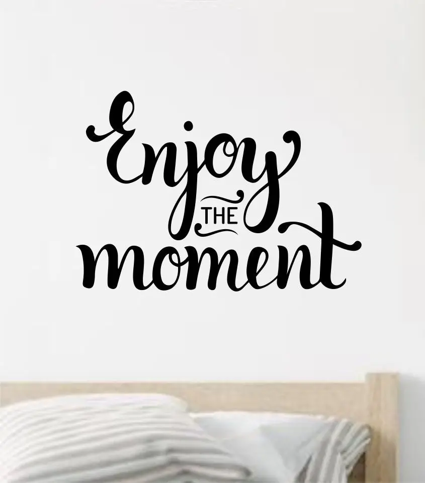 Enjoy The Moment Wall Decal Sticker Vinyl Art Wall Bedroom Home Decor Inspirational Motivational Boys Girls Teen School Adventure Travel 1