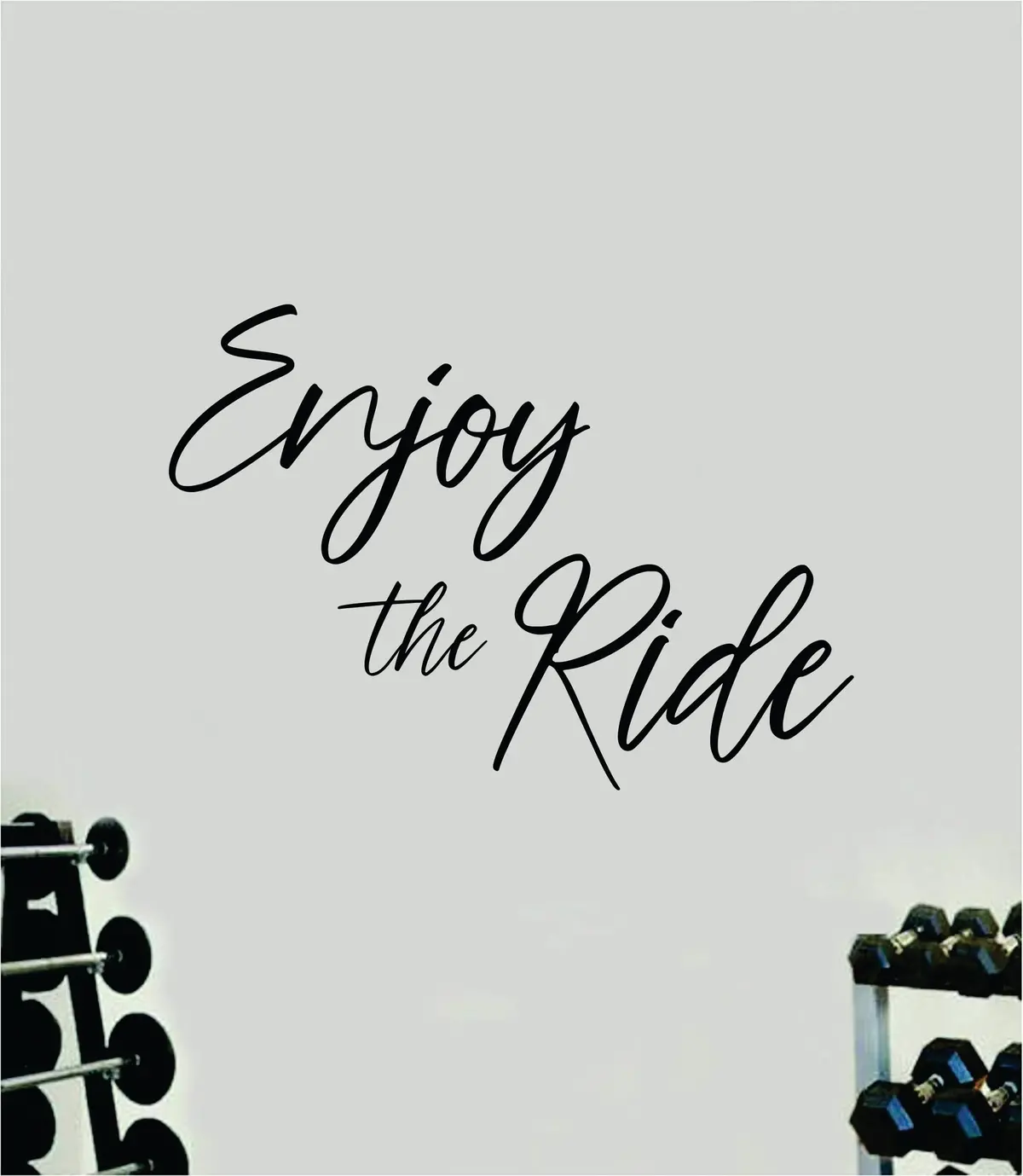 Enjoy The Ride V2 Wall Decal Sticker Vinyl Art Wall Bedroom Home Decor Inspirational Motivational Men Girls Sports Gym Fitness Health Train Beast Lift Bike 1