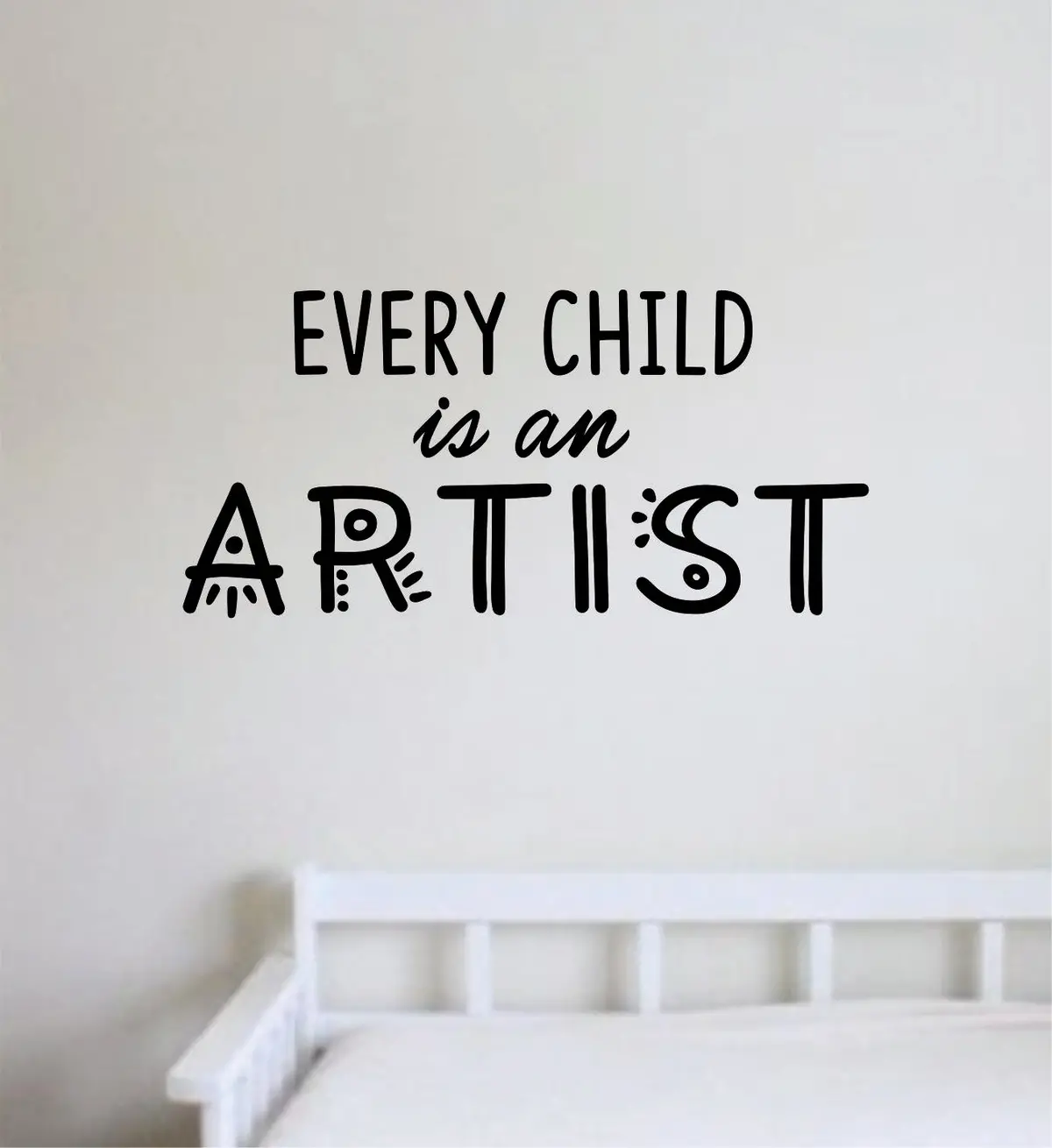 Every Child Is An Artist Quote Wall Decal Sticker Bedroom Room Art Vinyl Home Decor Inspirational Kids Baby Nursery School 1