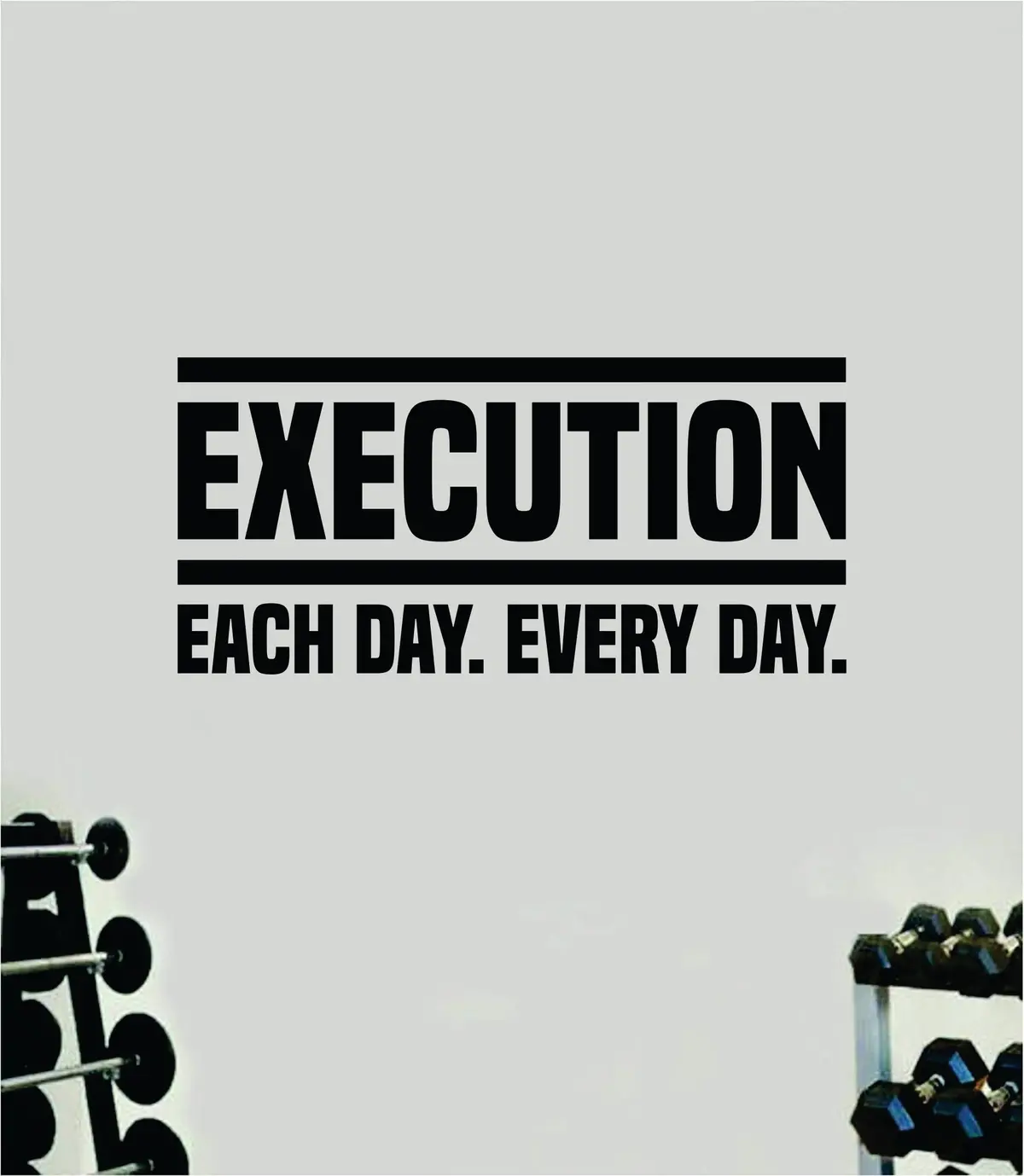 Execution Wall Decal Sticker Vinyl Art Wall Bedroom Home Decor Inspirational Motivational Men Girls Sports Gym Fitness Health Train Beast Lift 1