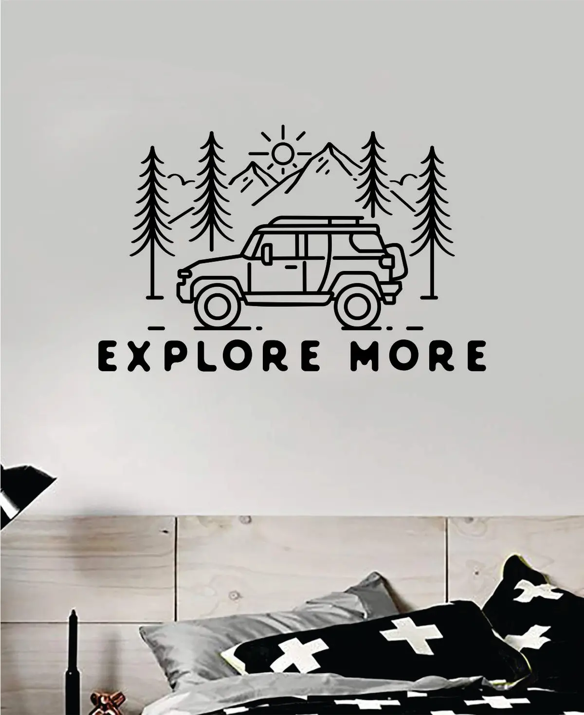 Explore More V3 Quote Wall Decal Sticker Bedroom Room Art Vinyl Inspirational Kids Teen Baby Nursery Playroom School Mountains Rv Adventure Travel 1