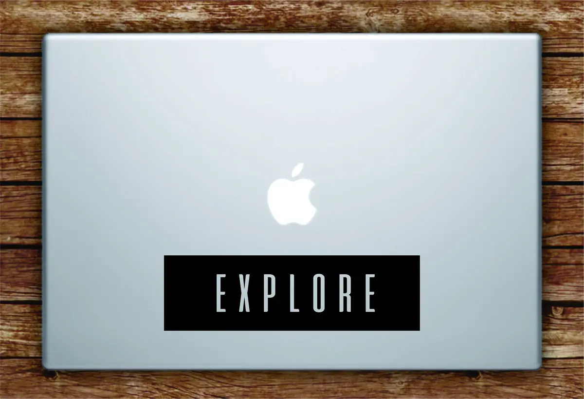 Explore Rectangle Laptop Apple Macbook Quote Wall Decal Sticker Art Vinyl Adventure Travel Hike Wanderlust 1
