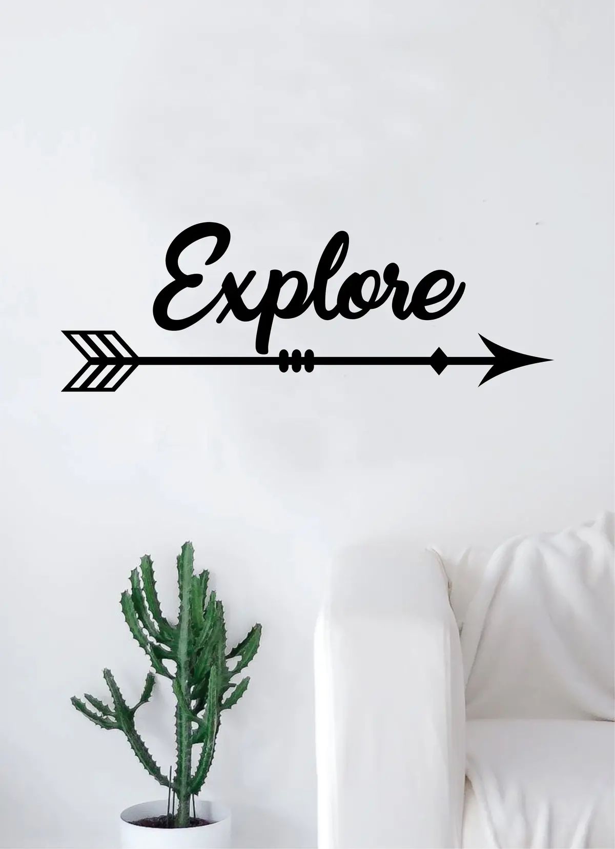 Explore Arrow Quote Decal Sticker Wall Vinyl Art Wall Room Decor Inspirational Travel Adventure Wanderlust Baby Girls Kids School Nursery 1