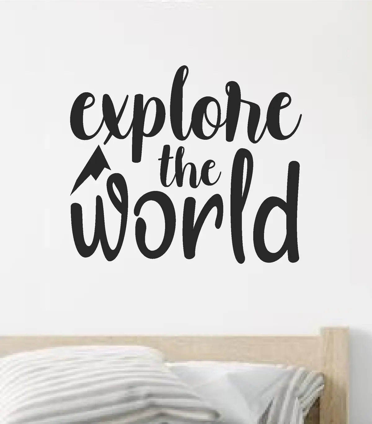 Explore The World Wall Decal Home Decor Vinyl Sticker Art Bedroom Room Girls Boys Men Travel Rv Wanderlust Adventure Hike Mountains Camp 1