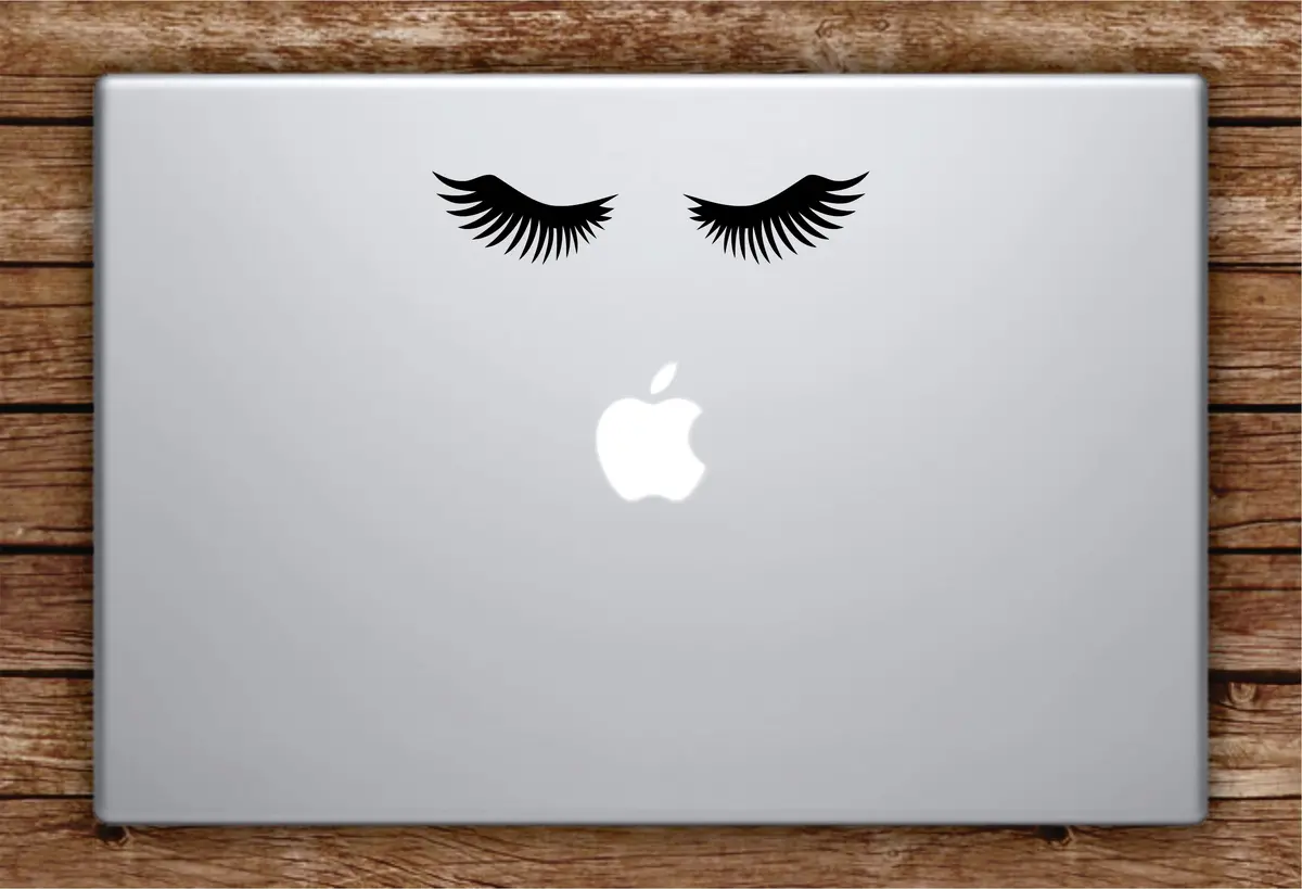Eyelashes V2 Laptop Apple Macbook Car Quote Wall Decal Sticker Art Vinyl Inspirational Beauty Guru Make Up Lashes 1