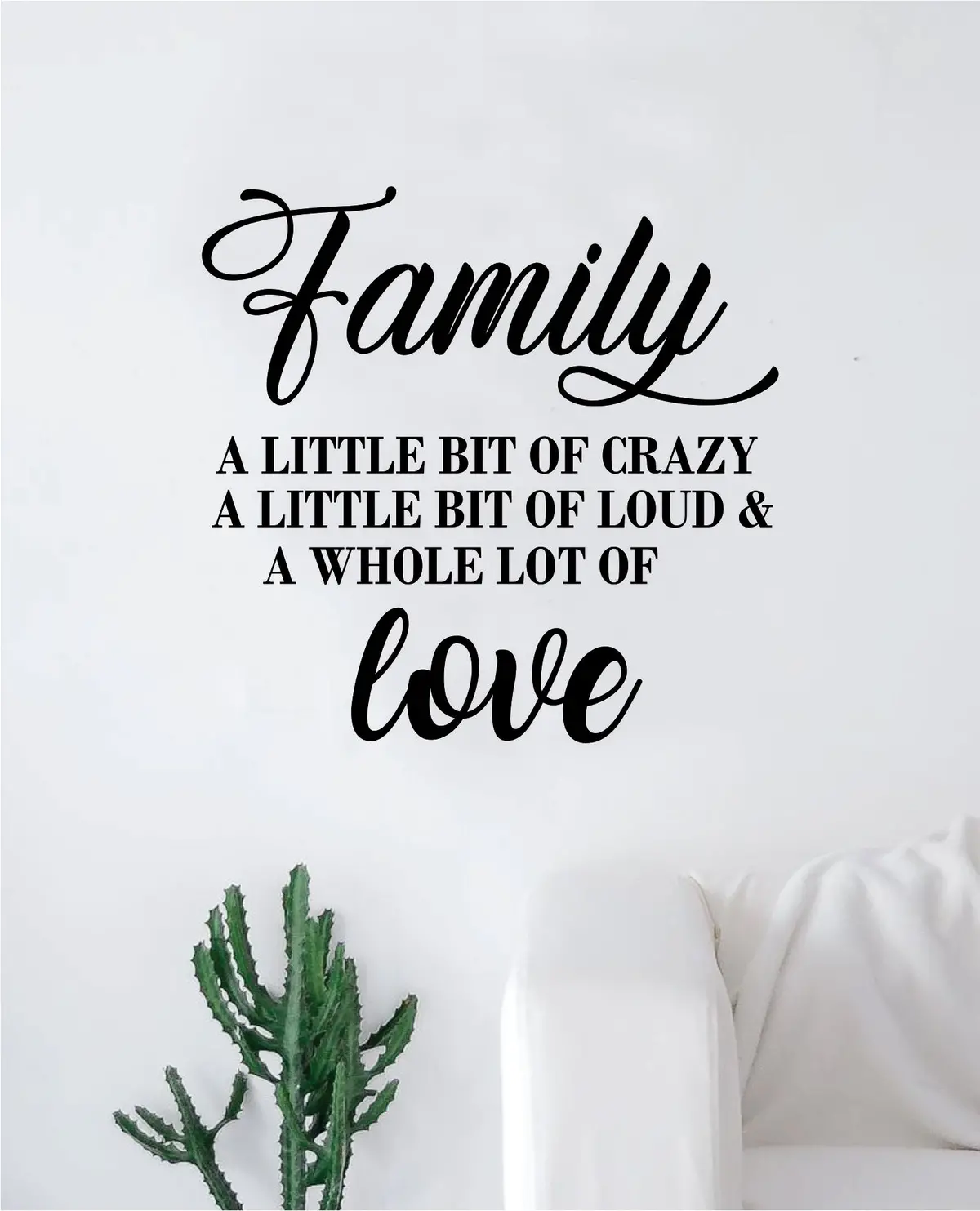 Family Love Decal Sticker Wall Vinyl Art Wall Bedroom Room Home Decor Motivational Inspirational Kids Married 1