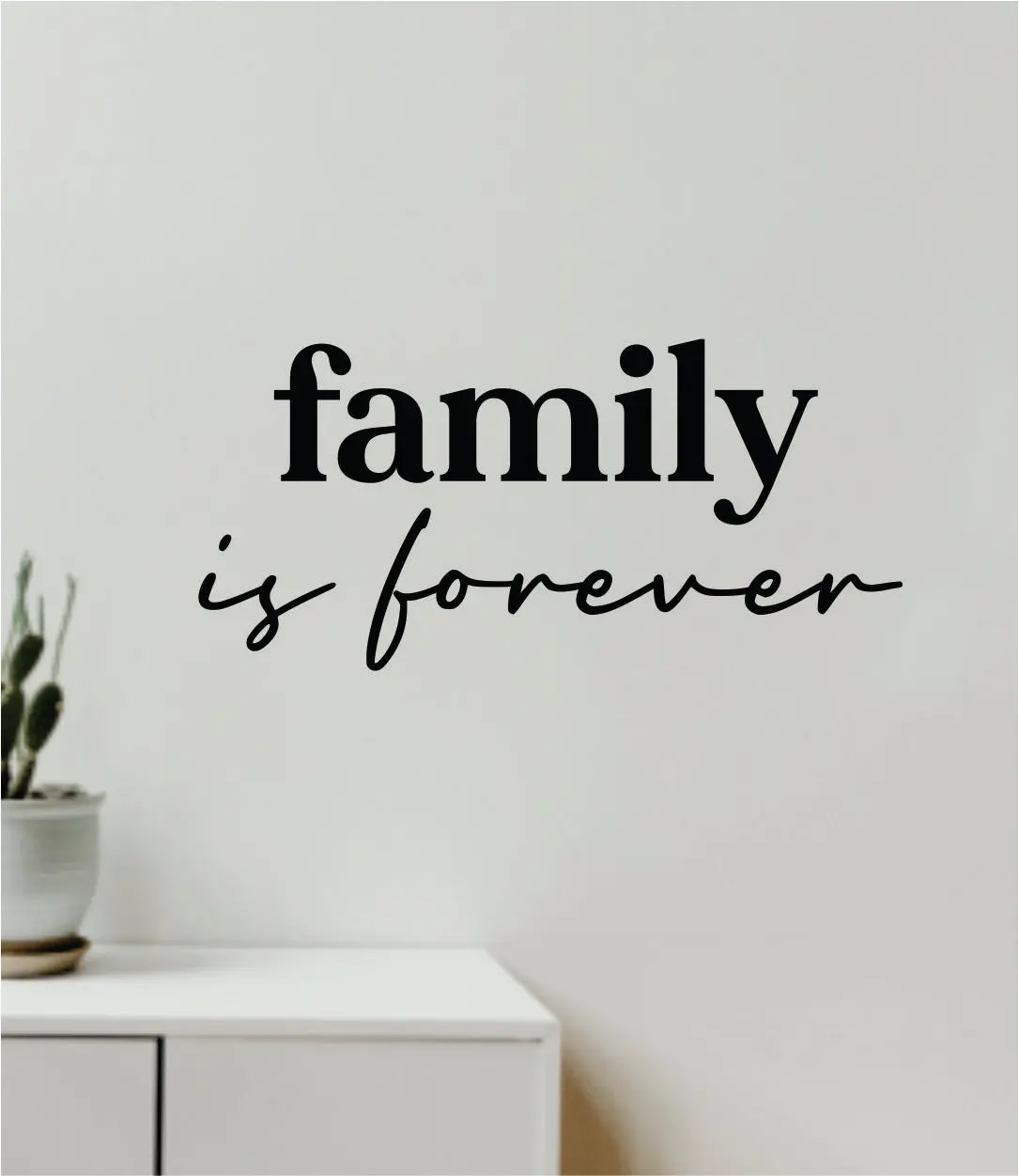 Family Is Forever Quote Wall Decal Sticker Vinyl Art Decor Bedroom Room Girls Inspirational Trendy Mom Dad Baby Kids 1