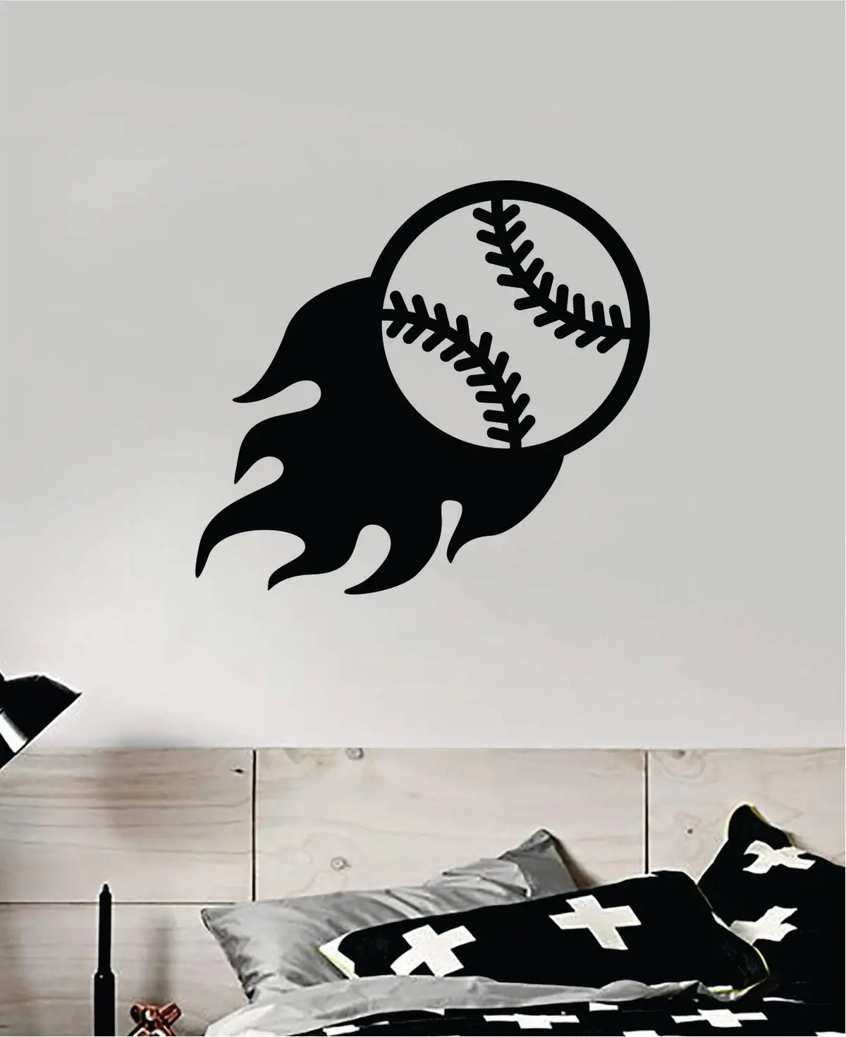 Fastball V3 Baseball Decal Sticker Wall Vinyl Art Home Decor Inspirational Nursery Boys Sports Teen Ball Pitcher Homerun Kids Softball 1