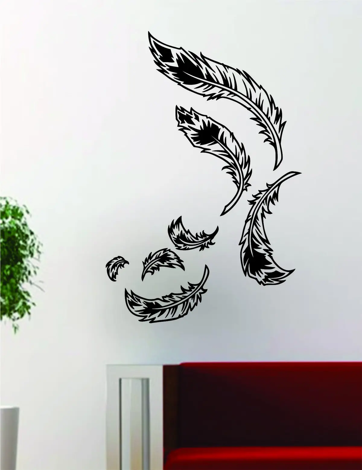 Feathers V5 Design Decal Sticker Wall Vinyl Decor Art 1