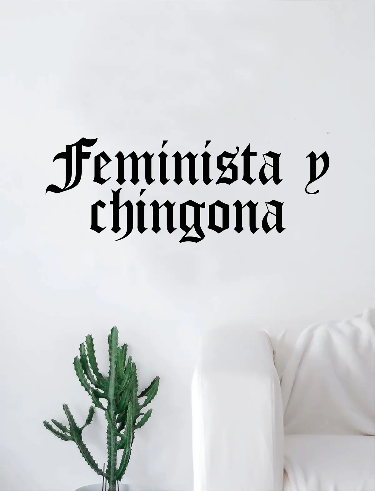 Feminista Y Chingona Wall Decal Home Decor Art Sticker Vinyl Bedroom Room Quote Girls Teen Feminist Spanish Mexican 1