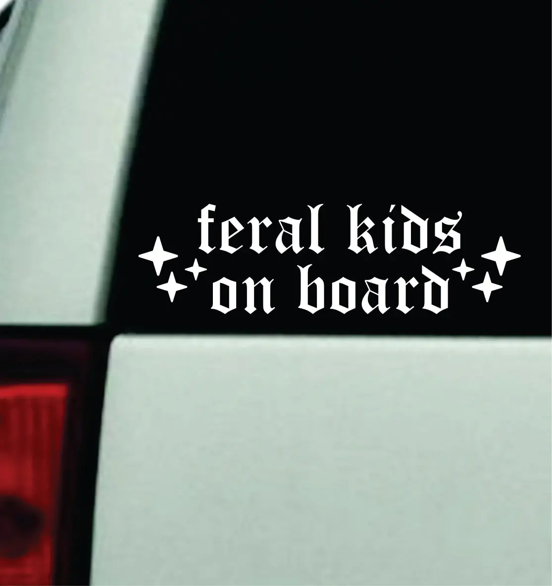 Feral Kids On Board Car Decal Truck Mirror Window Windshield Bumper Sticker Men Girls Funny Cute Mom Family 1