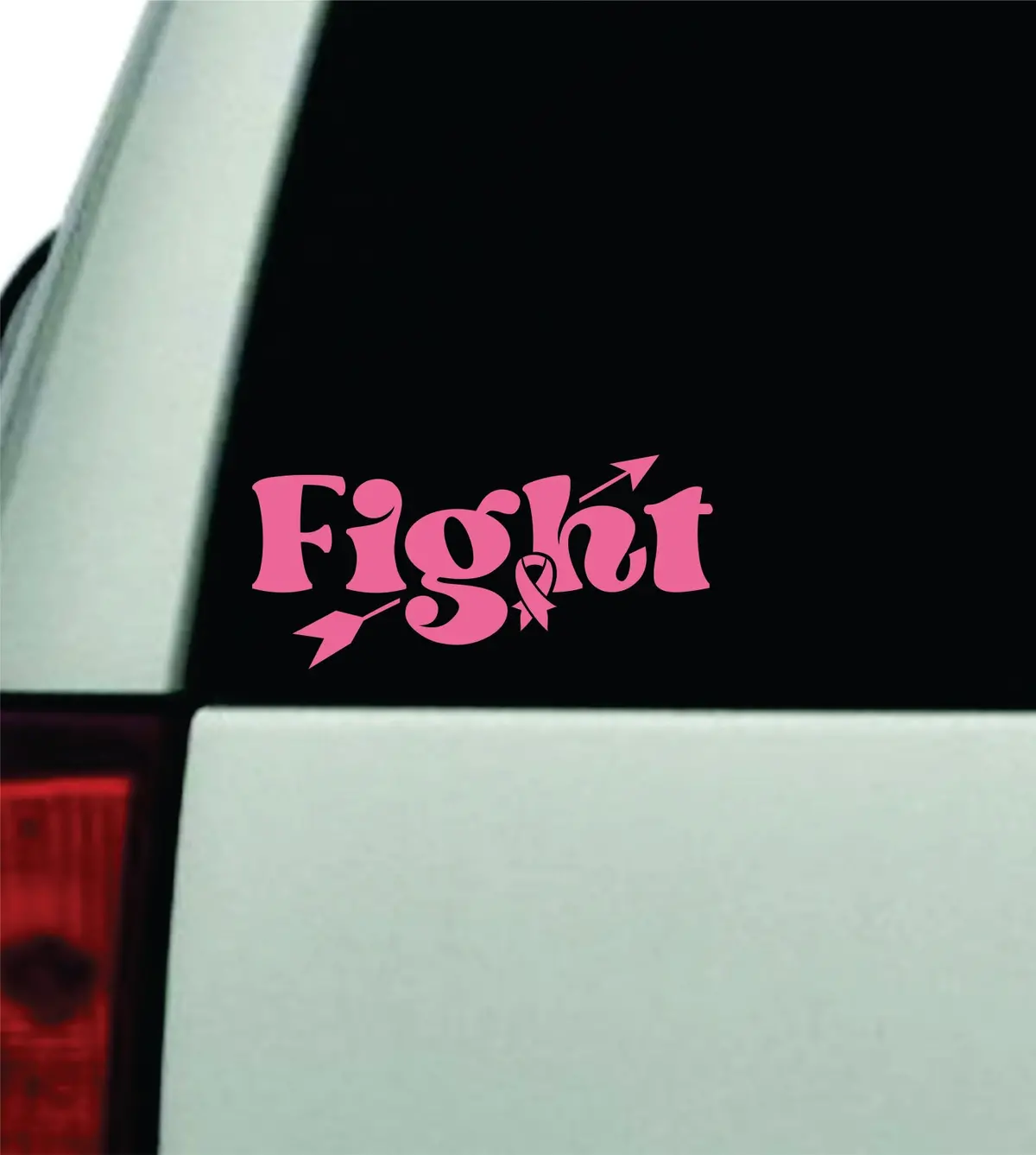 Fight Cancer Car Decal Truck Window Windshield Rearview Jdm Bumper Sticker Vinyl Quote Boy Girls Mom Family Awareness Pink Ribbon 1