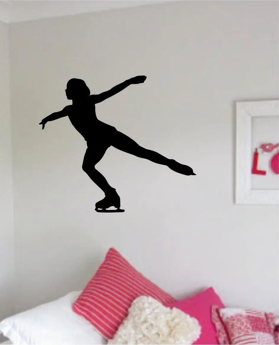 Figure Skater Decal Sticker Wall Vinyl Art Decor Bedroom Home Teen Boy Girl Sports Ice Winter Skate 1