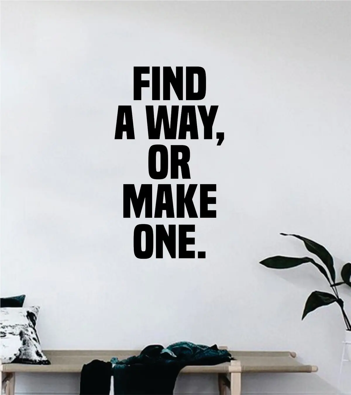 Find A Way Or Make One Decal Sticker Wall Vinyl Art Wall Bedroom Room Decor Motivational Inspirational Teen Sports 1