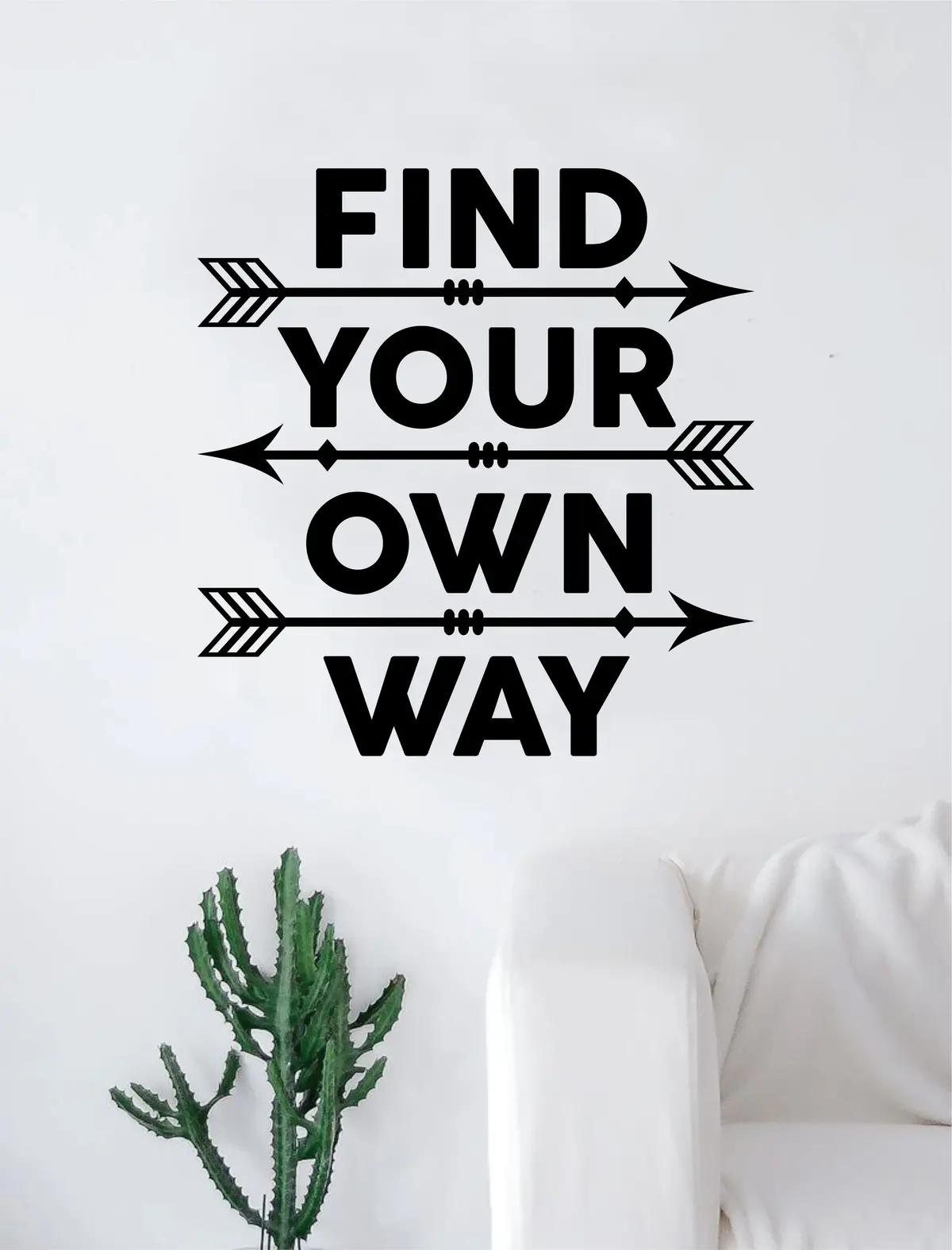 Find Your Own Way Arrows Quote Wall Decal Sticker Room Art Vinyl Inspirational Decor Adventure 1