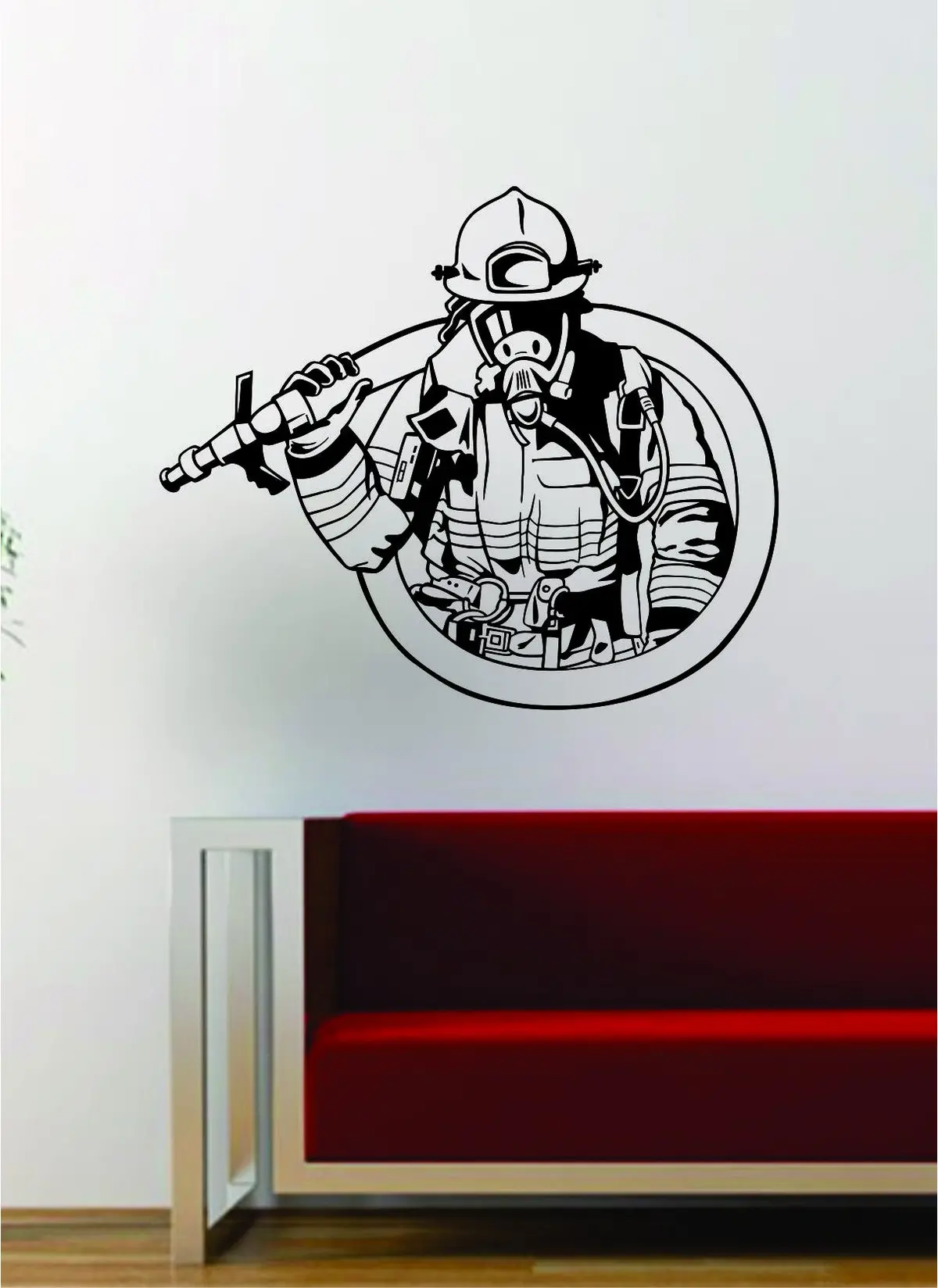 Firefighter V3 Design Decal Sticker Wall Vinyl Art Fire Department Hero Firetruck Fireman Rescue 1