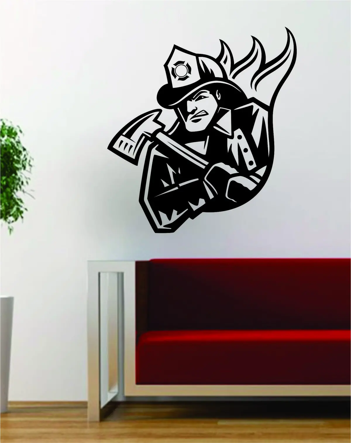 Firefighter Version 1 Design Decal Sticker Wall Vinyl Art Decor Home 1