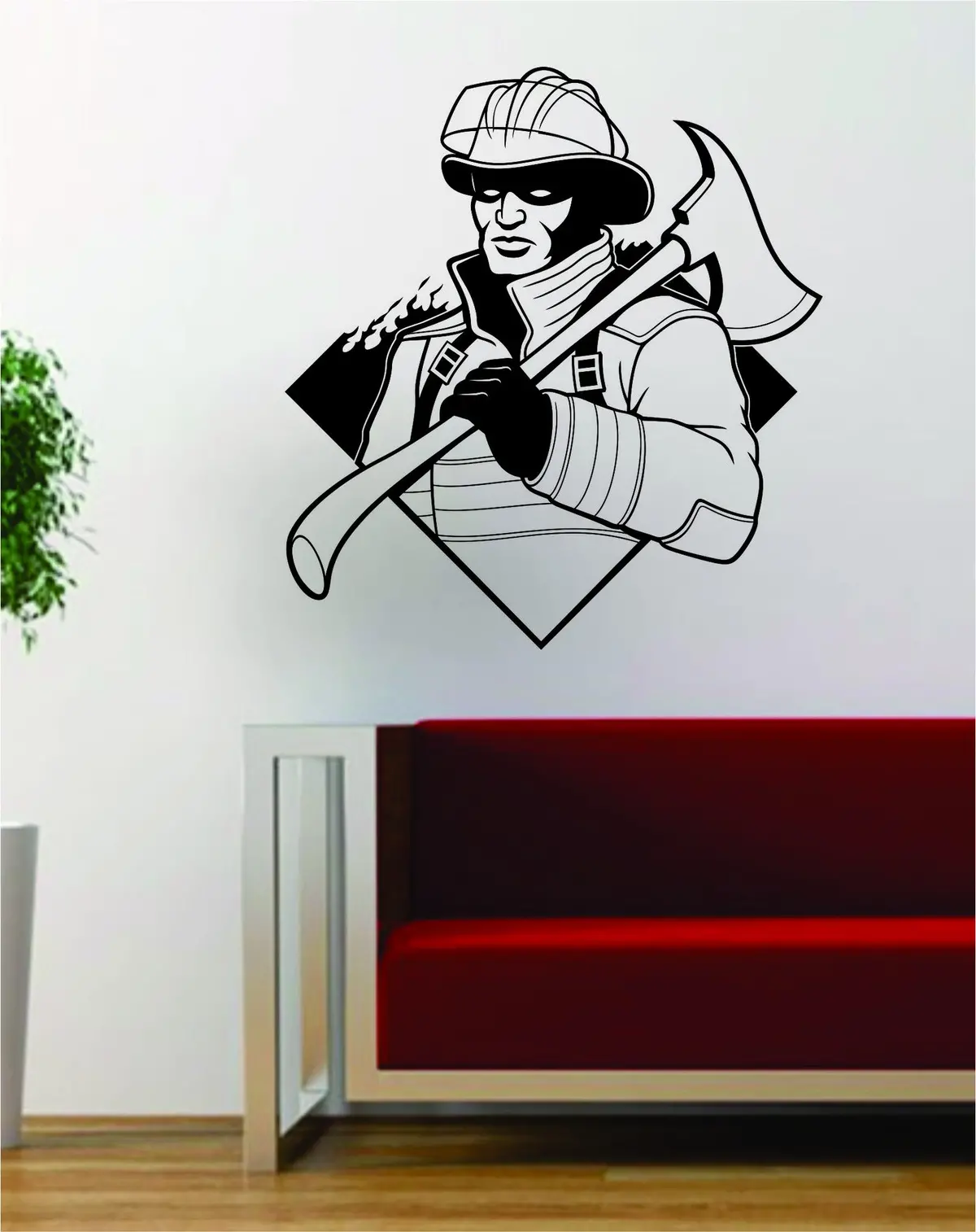 Firefighter Version 2 Design Decal Sticker Wall Vinyl Art Decor Home 1