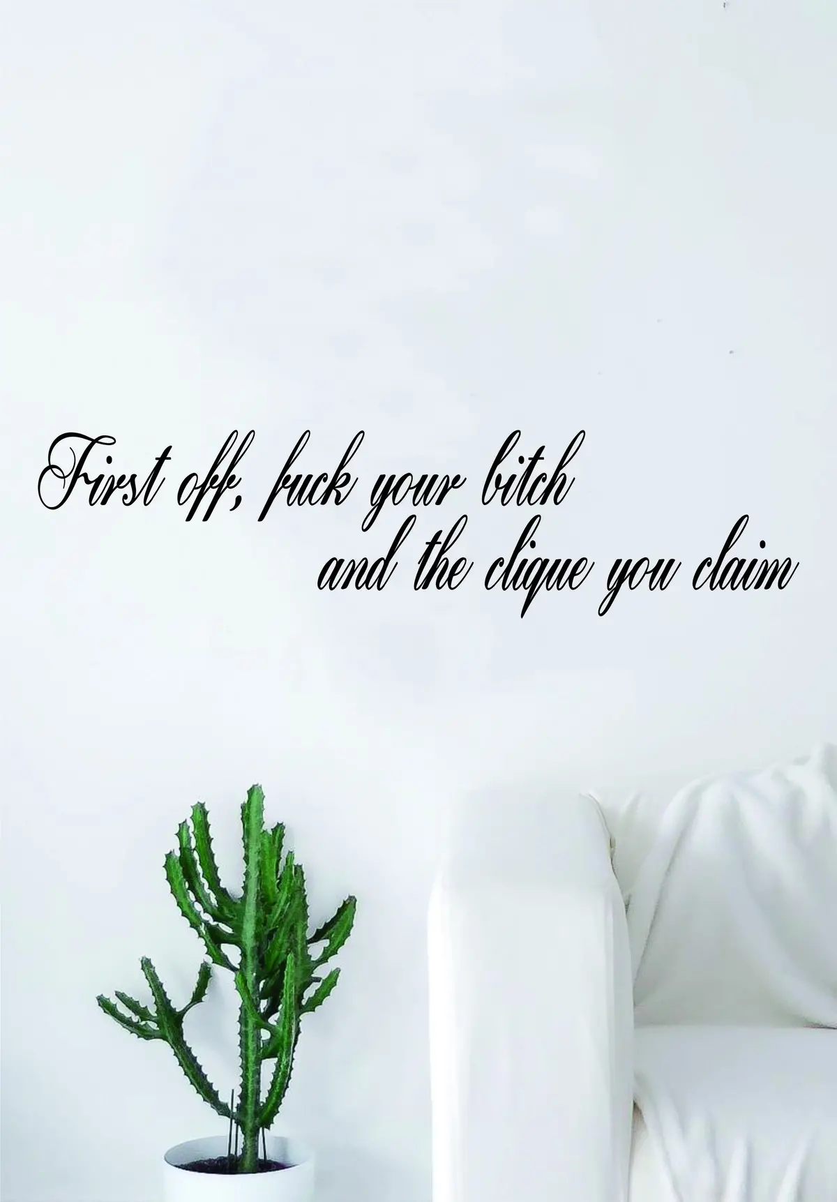 Tupac Shakur First Off Quote Wall Decal Sticker Room Art Vinyl Inspirational Gangsta Cute 2Pac Hip Hop Rap Thug Life 1
