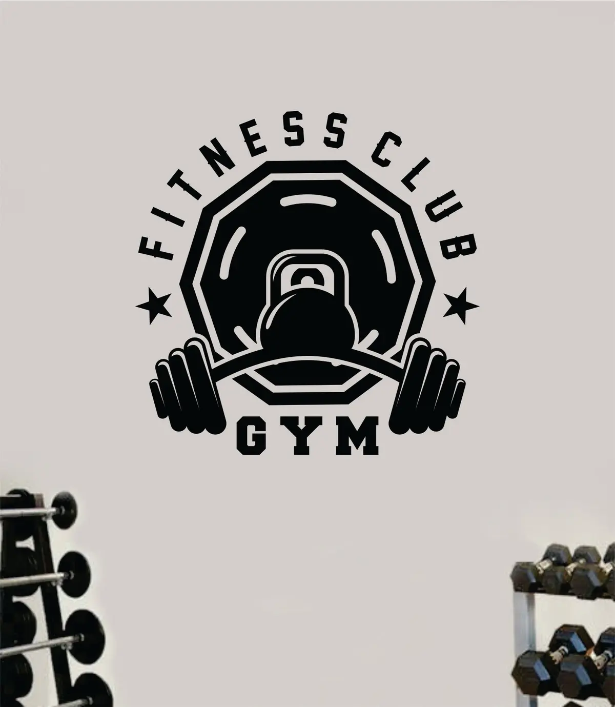 Fitness Club Gym Quote Health Work Out Decal Sticker Vinyl Art Wall Room Decor Teen Motivation Inspirational Girls Lift 1