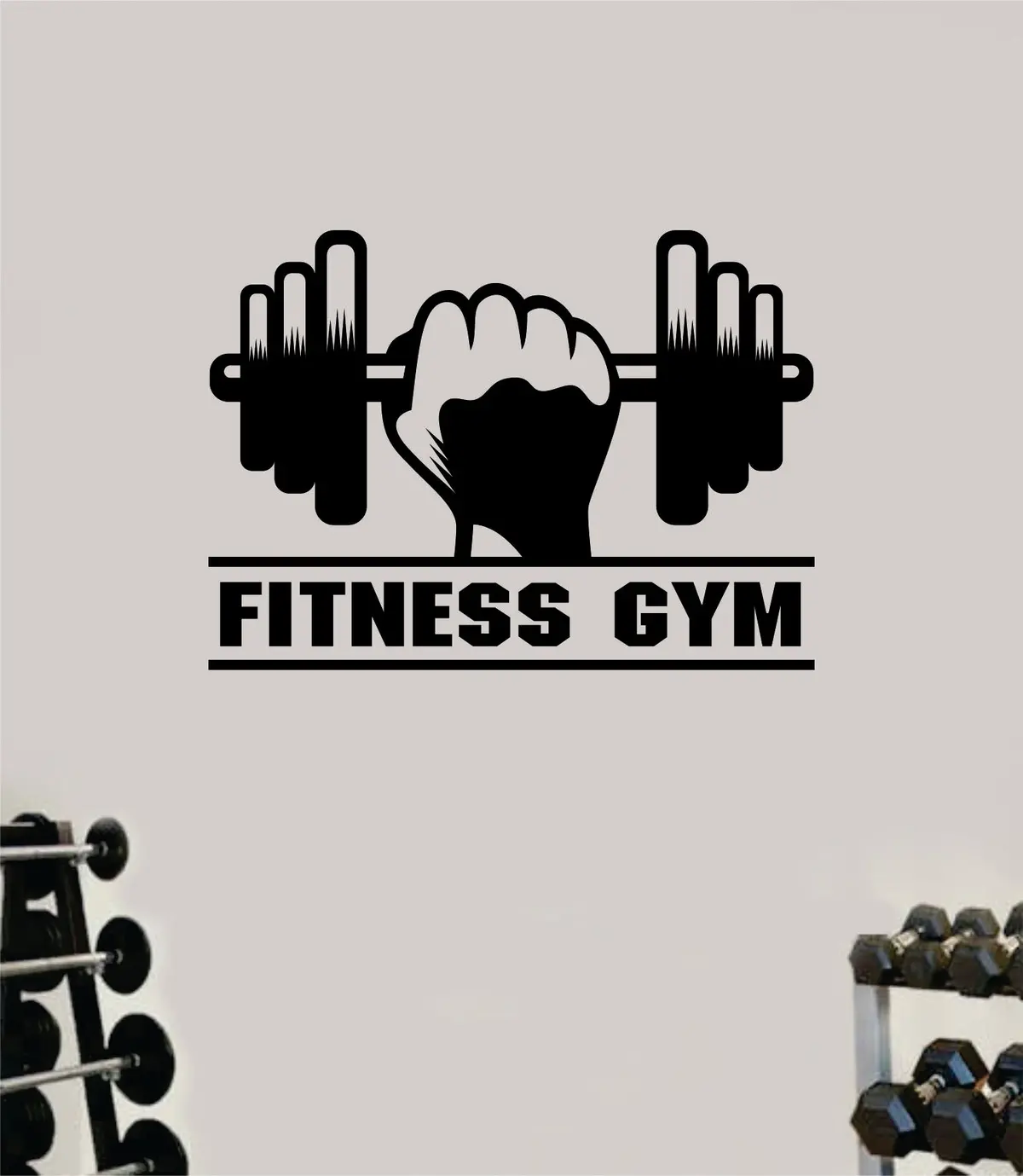 Fitness Gym V3 Quote Health Work Out Decal Sticker Vinyl Art Wall Room Decor Teen Motivation Inspirational Girls Lift 1