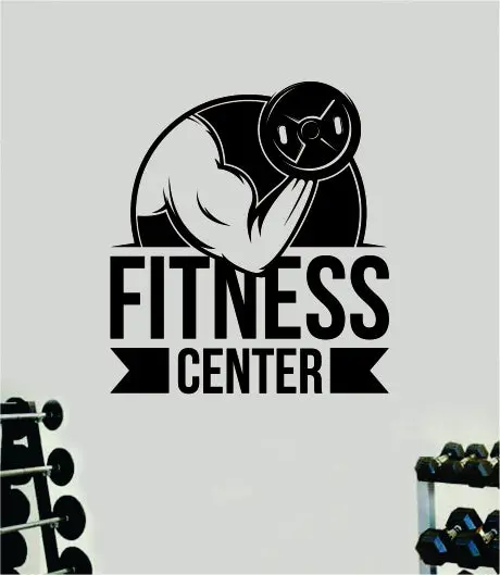 Fitness Center V11 Decal Sticker Wall Vinyl Art Wall Bedroom Room Home Decor Inspirational Motivational Teen Sports Gym Beast Lift Health Exercise 1
