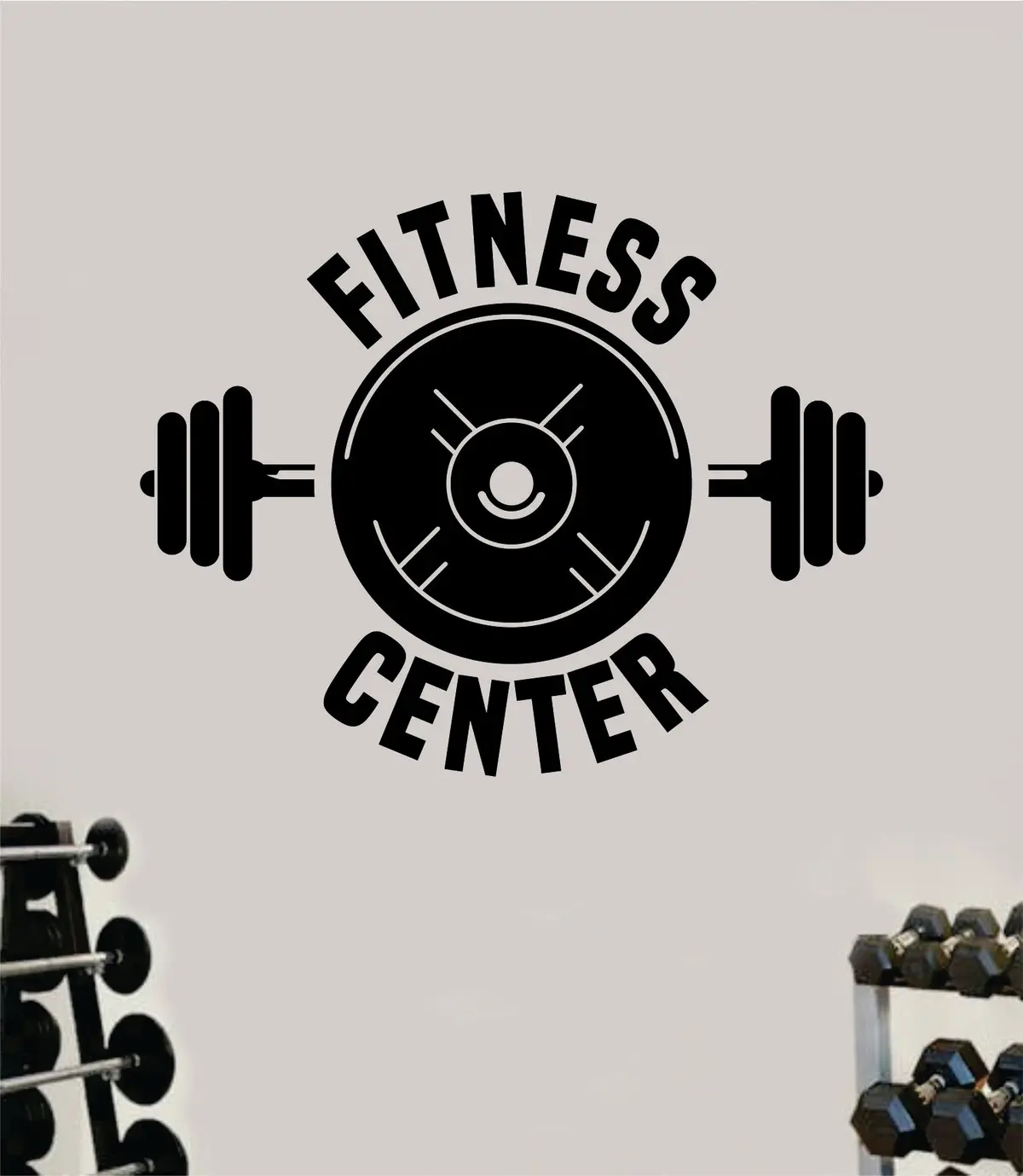 Fitness Center V8 Gym Wall Decal Home Decor Bedroom Room Vinyl Sticker Art Teen Work Out Quote Beast Lift Strong Inspirational Motivational Health School 1