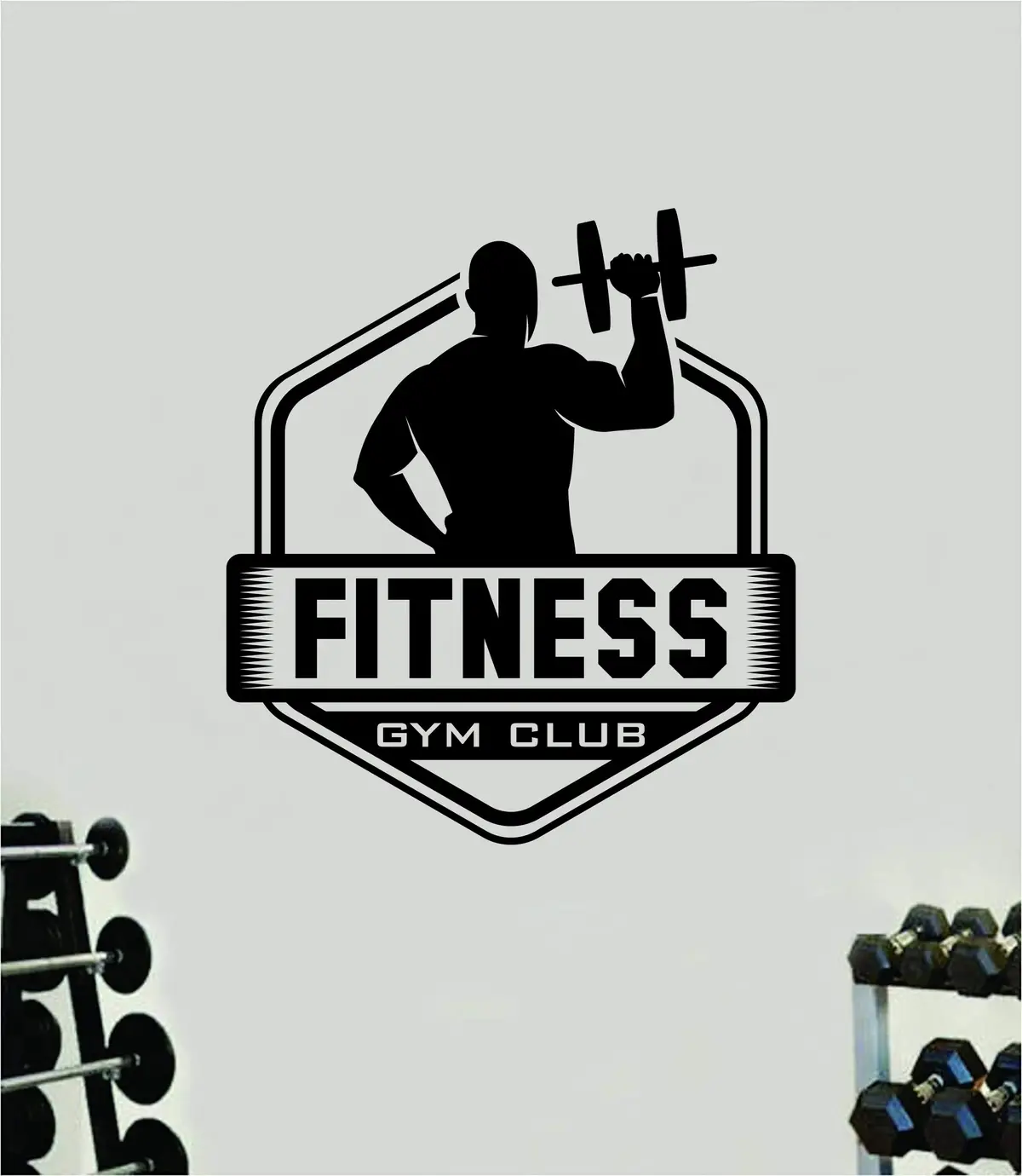 Fitness Gym Club Quote Wall Decal Sticker Vinyl Art Decor Bedroom Room Boy Girl Inspirational Motivational Gym Fitness Health Exercise Lift Beast Workout 1
