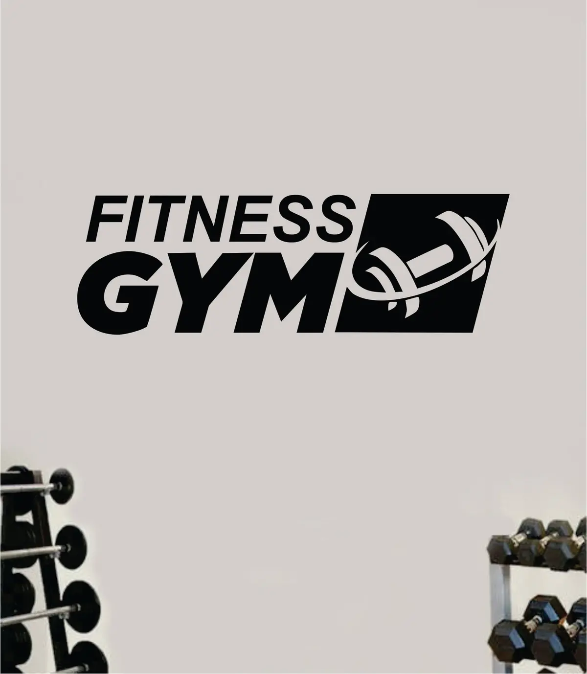 Fitness Gym V4 Wall Decal Home Decor Bedroom Room Vinyl Sticker Art Teen Work Out Quote Beast Lift Strong Inspirational Motivational Health School 1