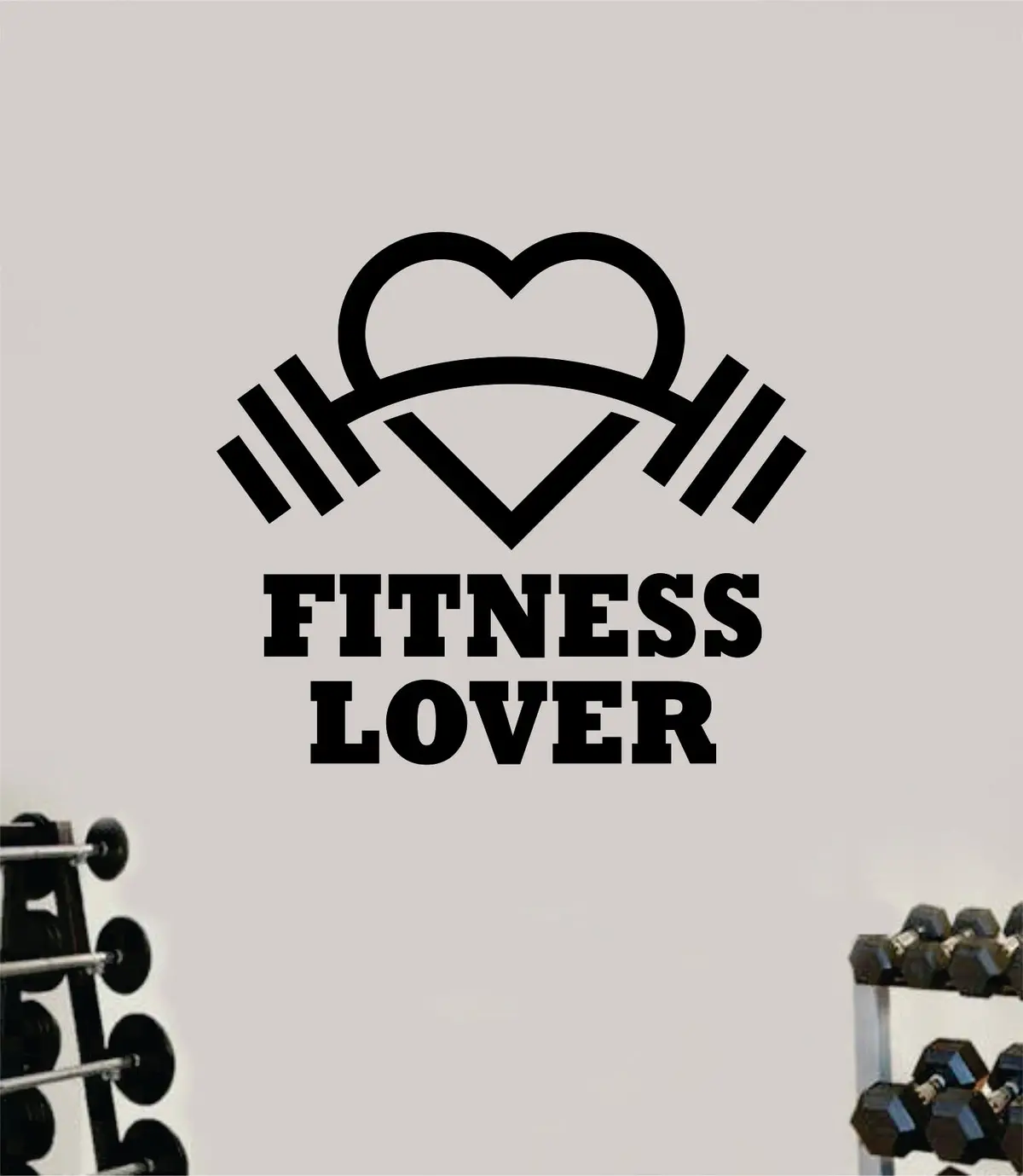 Fitness Lover Wall Decal Home Decor Bedroom Room Vinyl Sticker Art Teen Work Out Quote Gym Fitness Girls Lift Strong Inspirational Motivational Health 1
