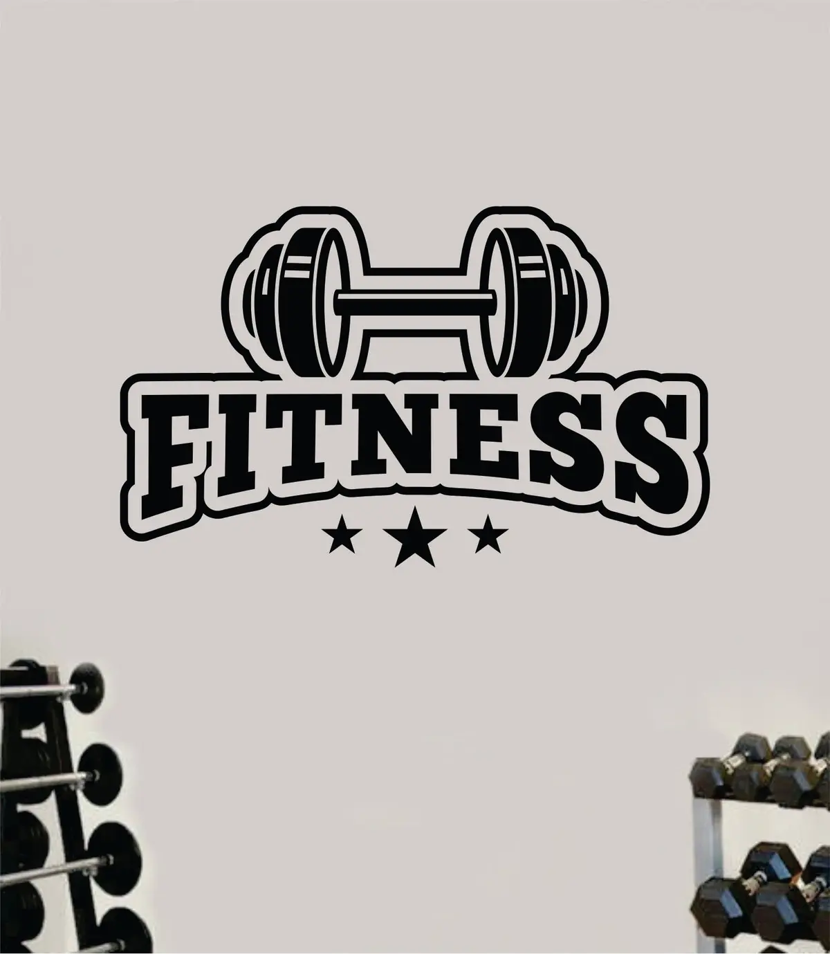 Fitness Decal Sticker Wall Vinyl Art Wall Bedroom Room Decor Motivational Inspirational Teen Sports Gym Exercise Health Girls Squat Train Beast 1