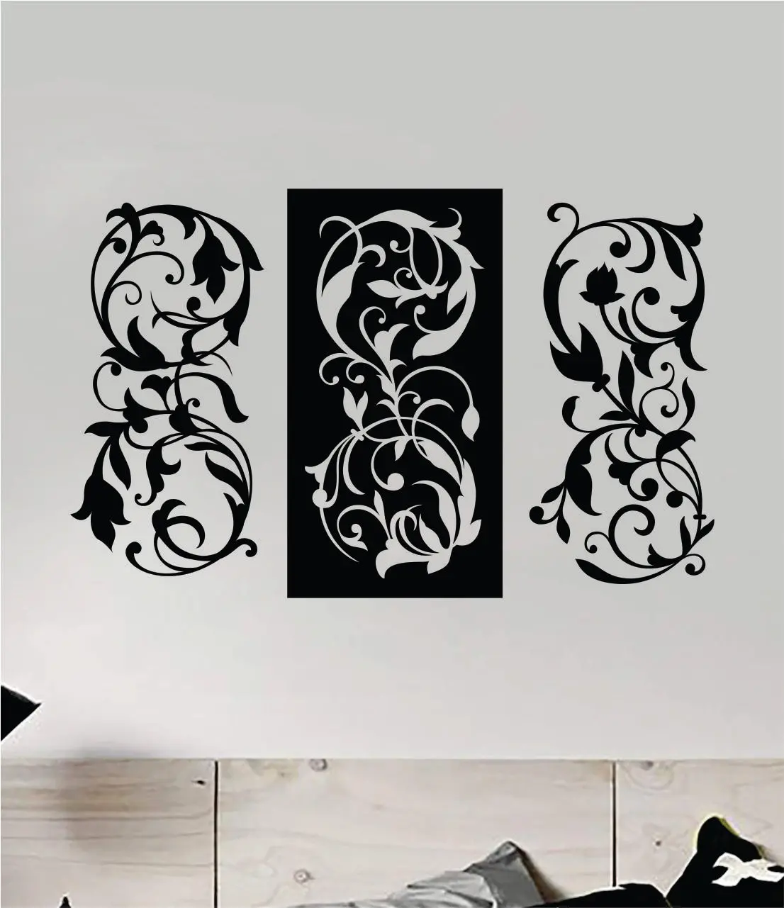 Floral Designs V3 Wall Decal Home Decor Sticker Art Vinyl Bedroom Boys Girls Teen Baby Nursery Nature Plants Flowers Trees Cute Modern 1