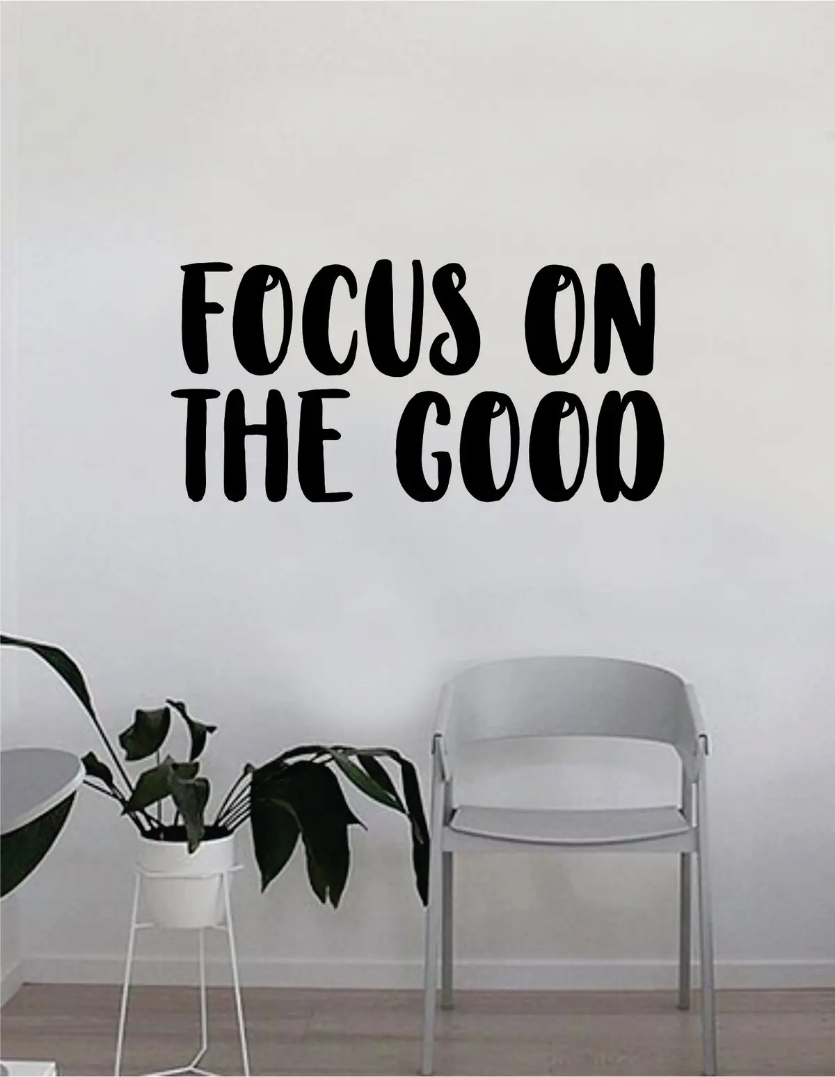Focus On The Good Quote Decal Sticker Wall Vinyl Art Decor Bedroom Living Room Namaste Yoga Mandala Om Meditate Zen Buddha Lotus Good Vibes Positive 1