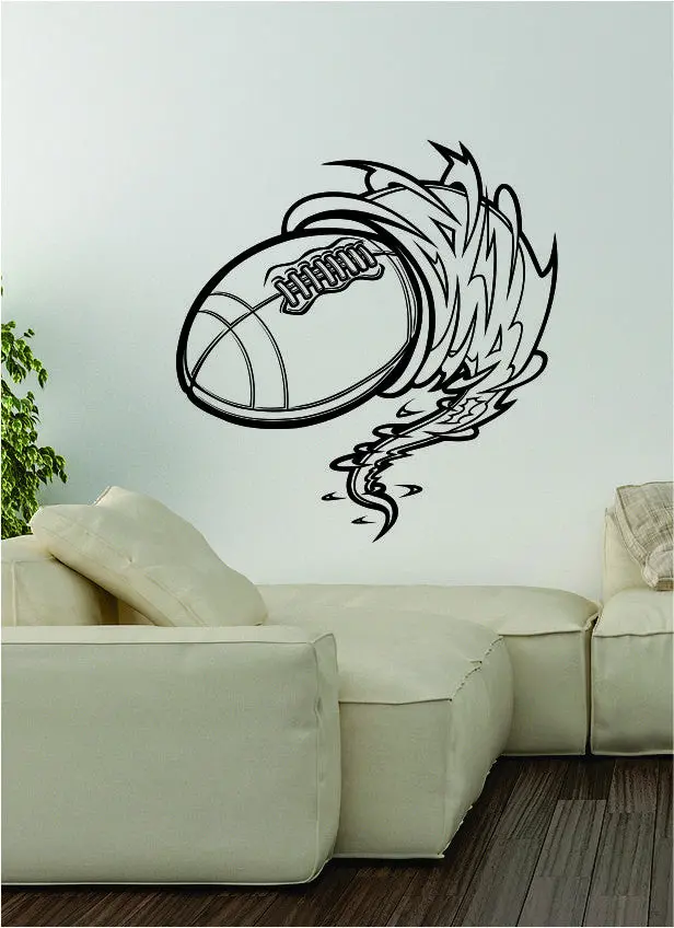 Football Cyclone Decal Wall Vinyl Art Decor Room Teen Sports Nfl Ball 1