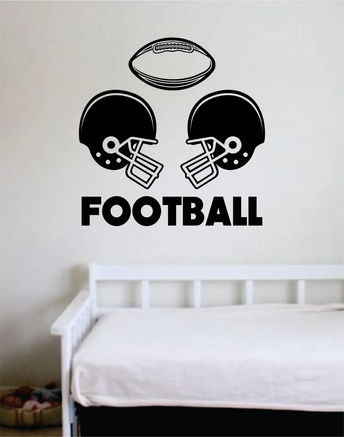 Football Helmets Quote Decal Sticker Wall Vinyl Art Home Decor Inspirational Sports Teen American Touchdown Kids 1