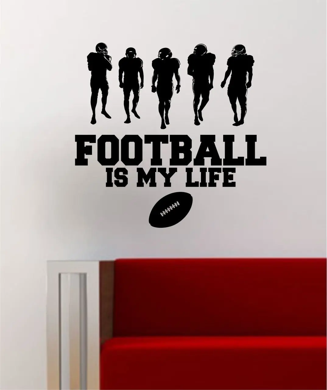 Football Is My Life V2 Wall Decal Sticker Vinyl Home Decor Decoration Sports Art 1
