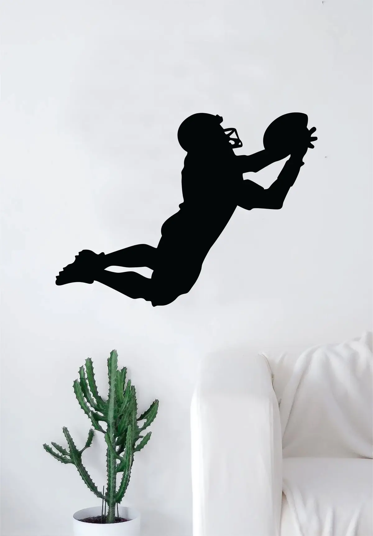 Football Player Silhouette Wall Decal Home Decor Art Sticker Vinyl Bedroom Room Sports Nfl Teen Kids 1