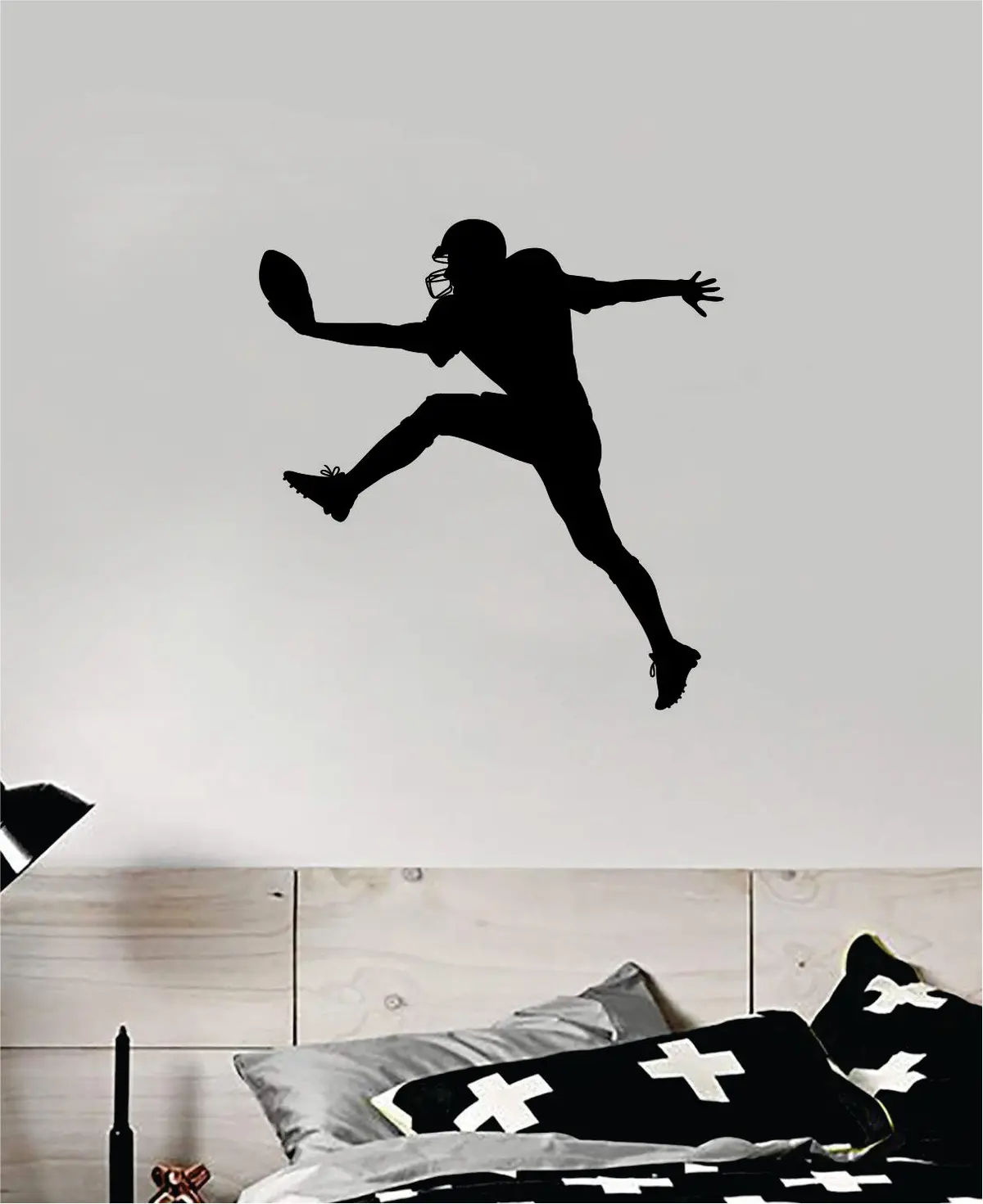 Football Player V5 Wall Decal Sticker Vinyl Art Bedroom Room Home Decor Quote Ball Kids Teen Baby Boy Girl Nursery School Fitness Sports Nfl 1