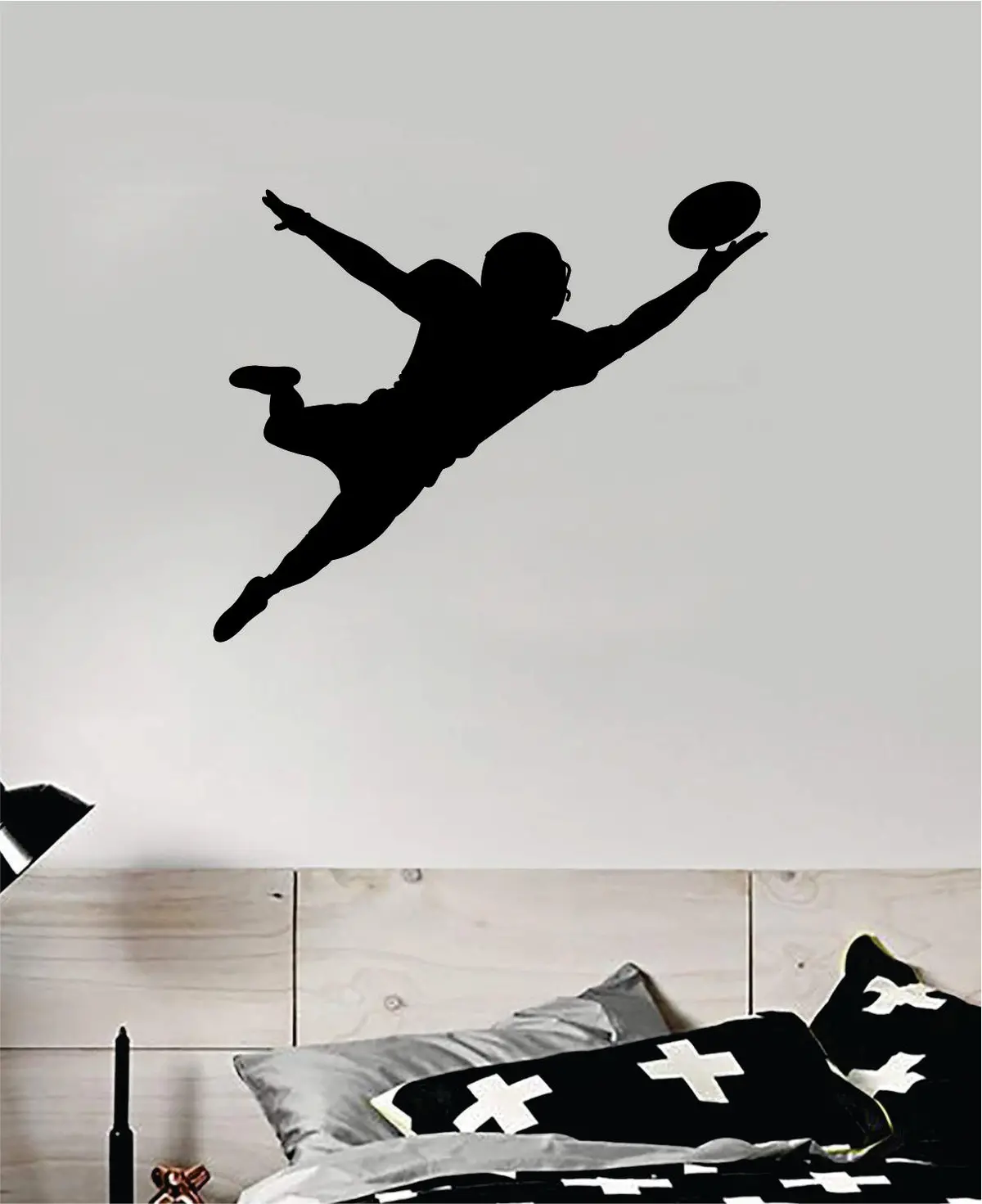 Football Player V6 Wall Decal Sticker Vinyl Art Bedroom Room Home Decor Quote Ball Kids Teen Baby Boy Girl Nursery School Fitness Sports Nfl 1